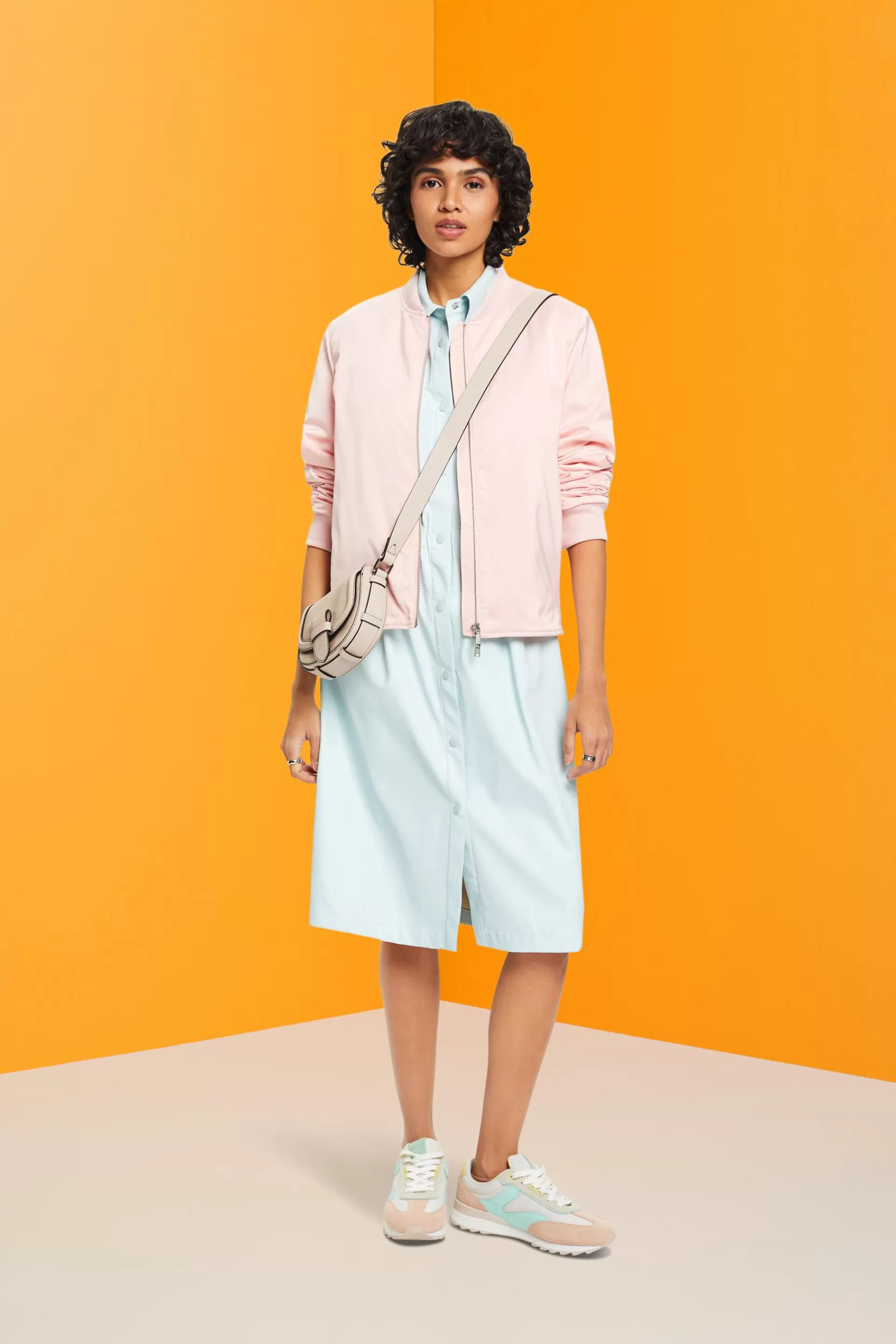 Hemdblusenkleid in Lederoptik-ESPRIT New