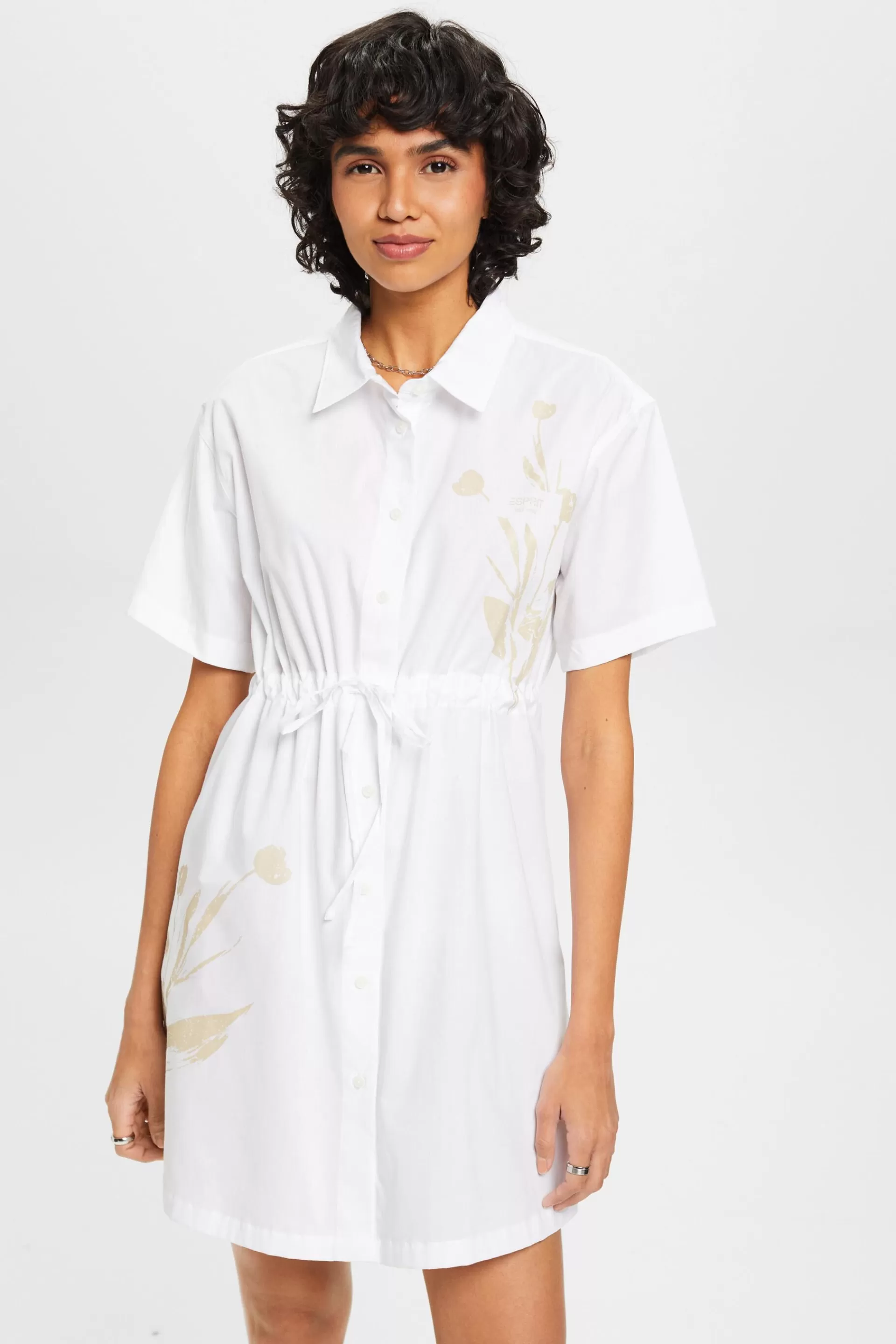 Hemdblusen-Minikleid mit Print-ESPRIT Sale