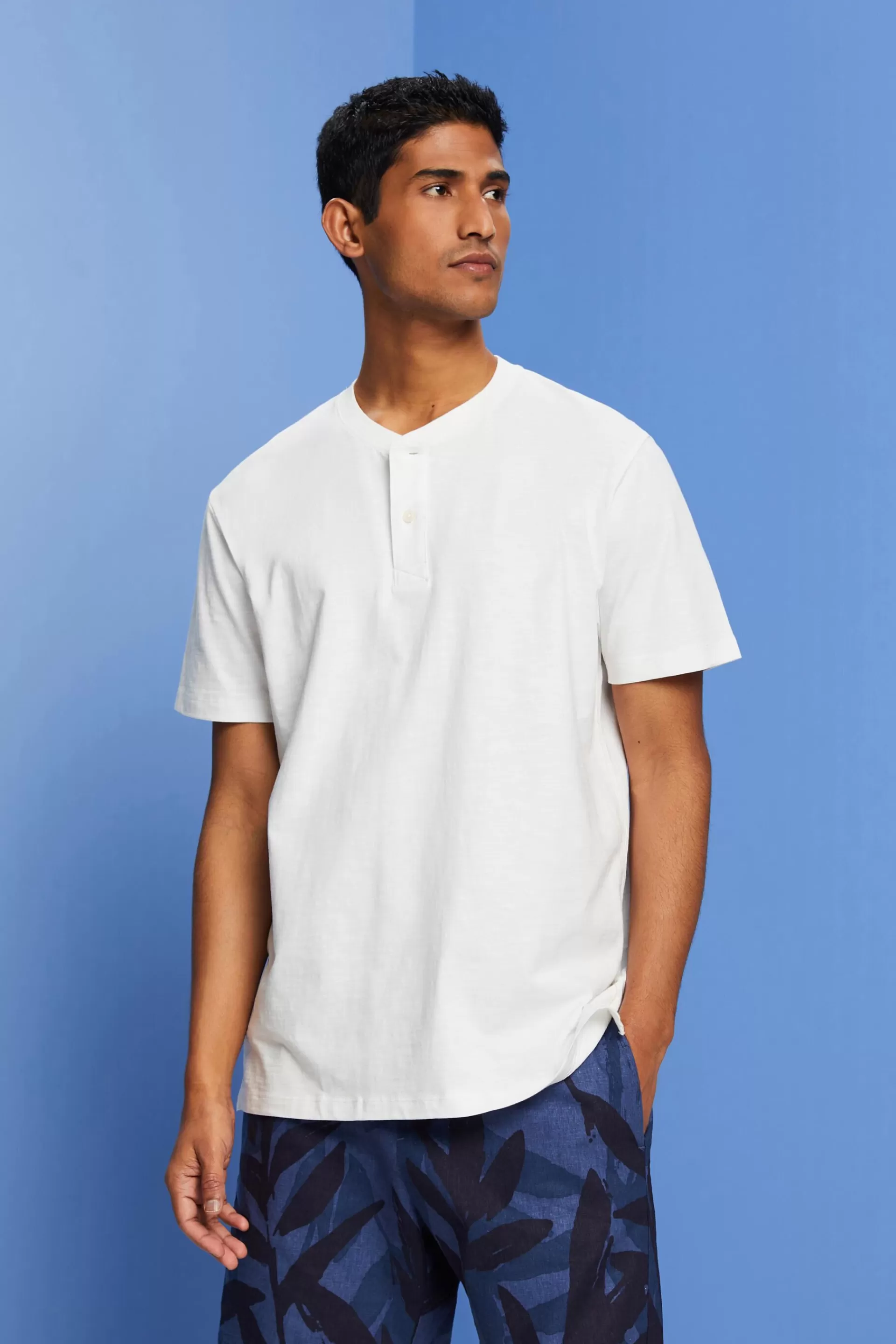Henley-T-Shirt aus Baumwolle-ESPRIT Hot