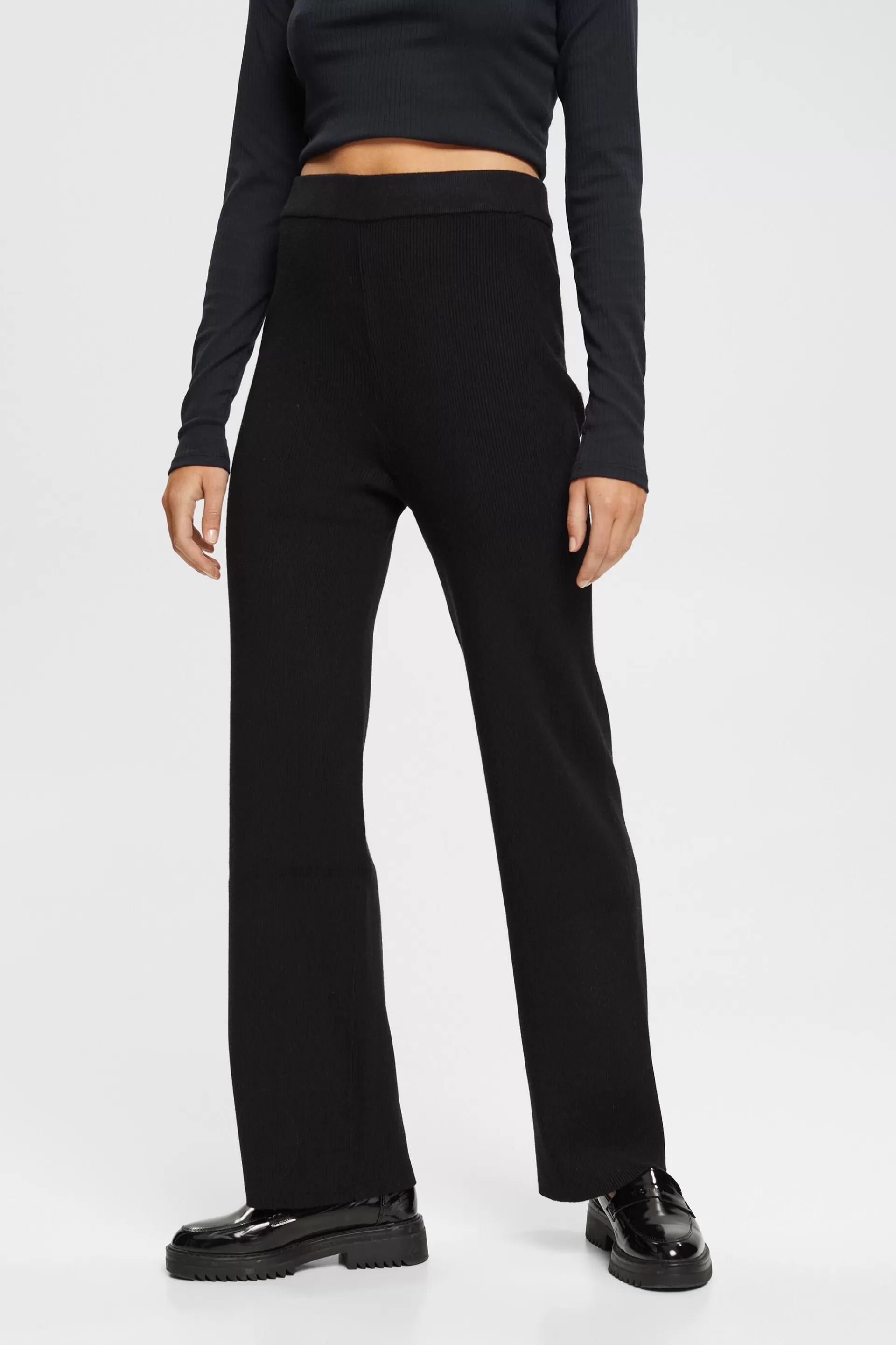 High-Rise-Rippstrickhose-ESPRIT Flash Sale