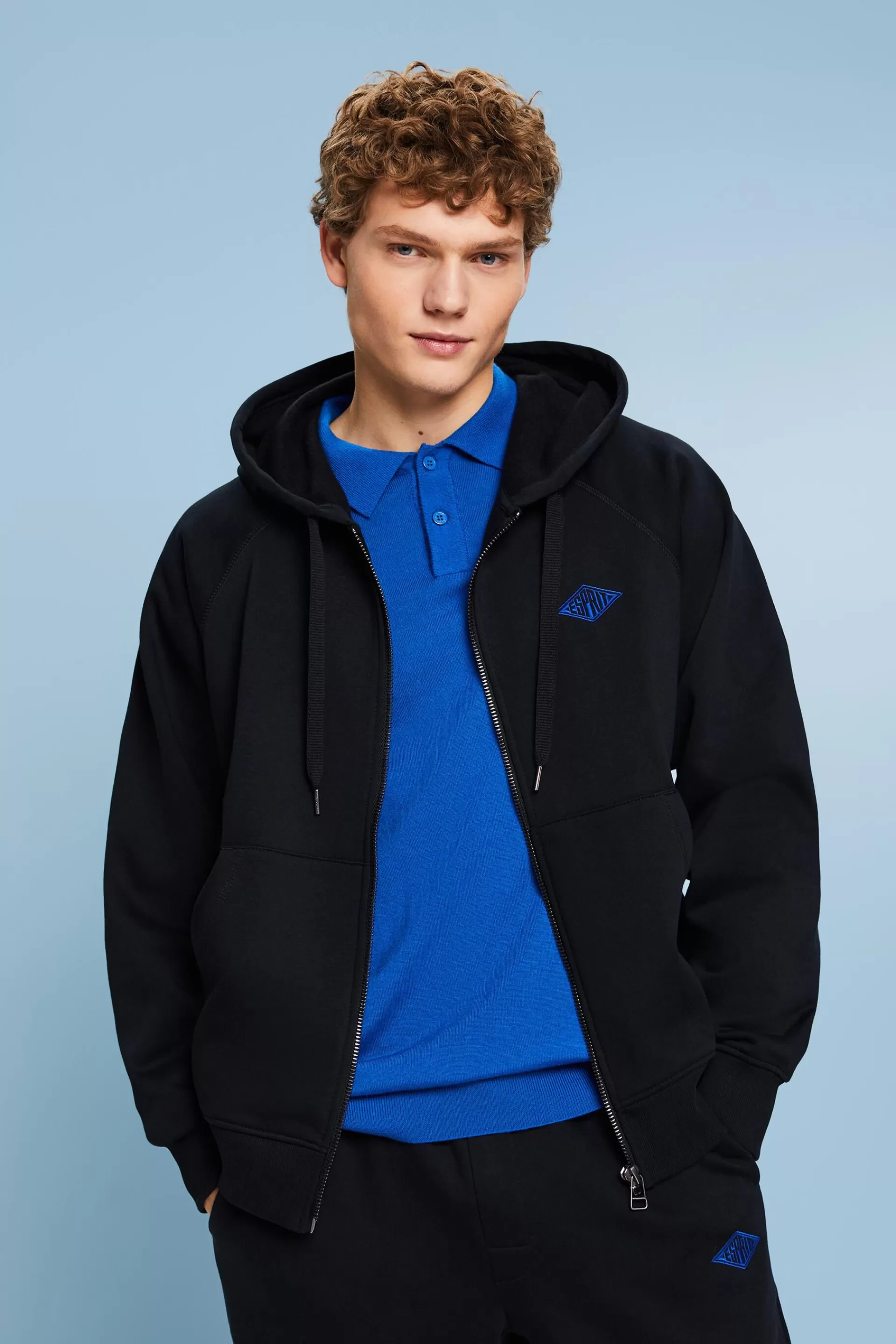 Hoodie mit Logostickerei-ESPRIT Fashion