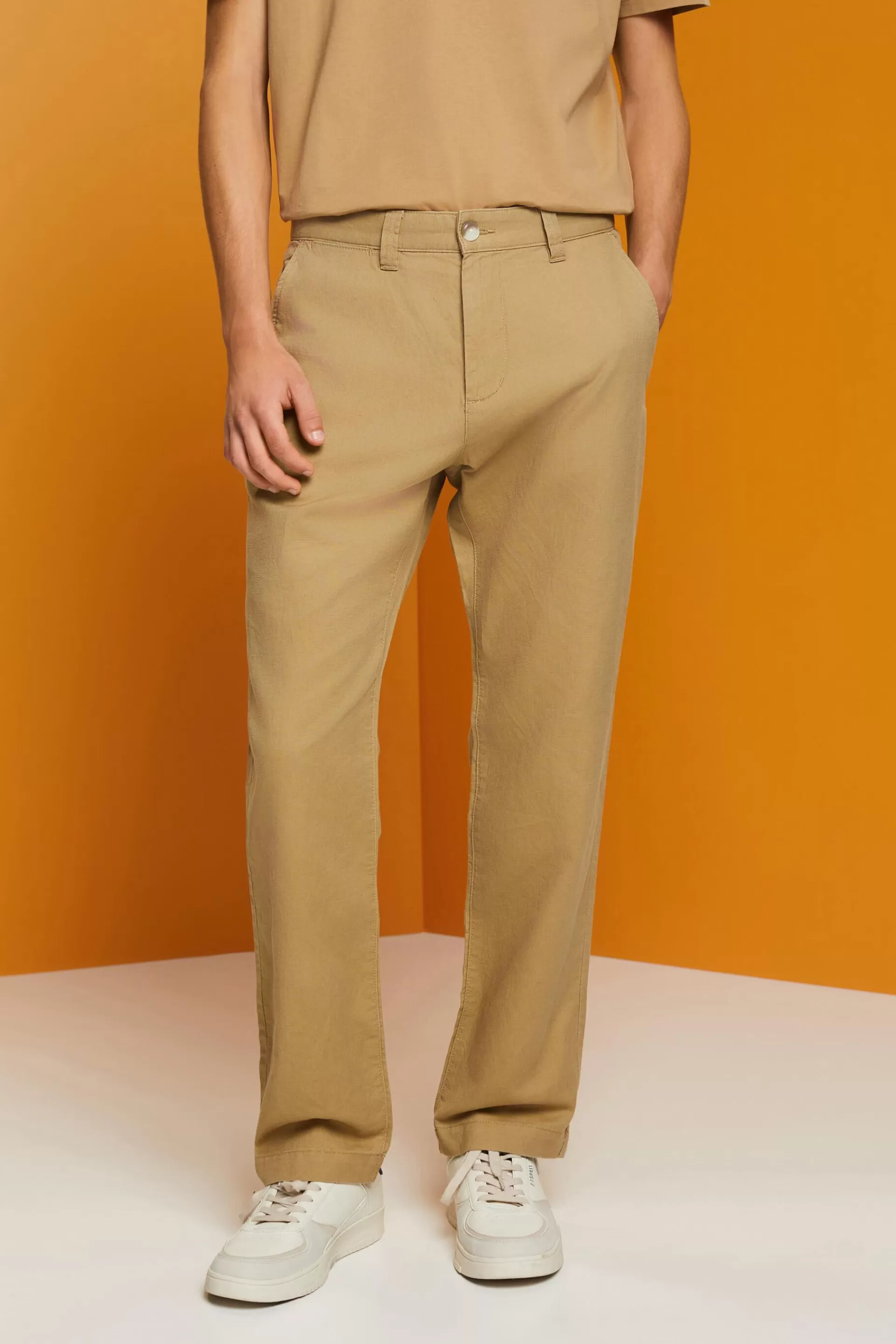Hose aus Baumwoll- und Leinenmix-ESPRIT Best Sale