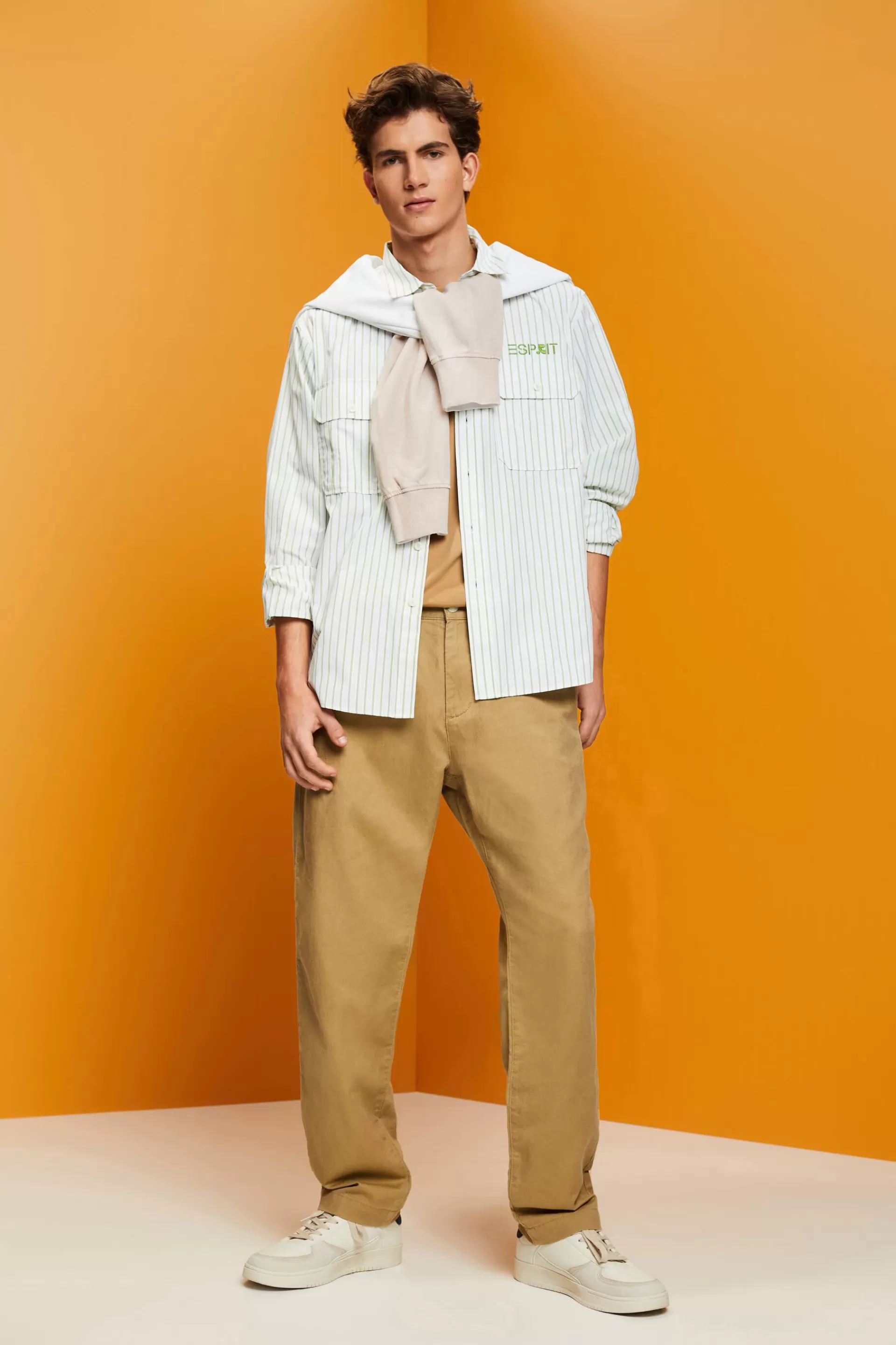 Hose aus Baumwoll- und Leinenmix-ESPRIT Best Sale