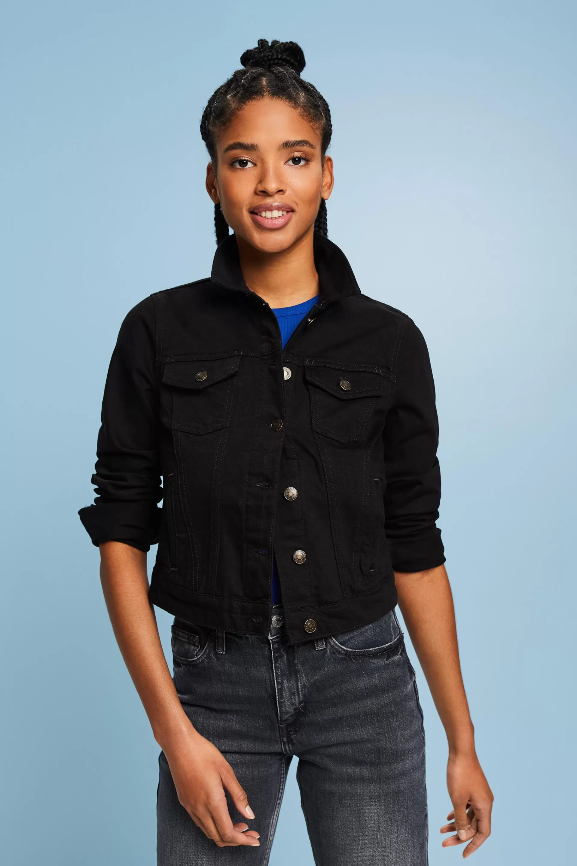 Jeansjacke in schmaler Passform-ESPRIT Best