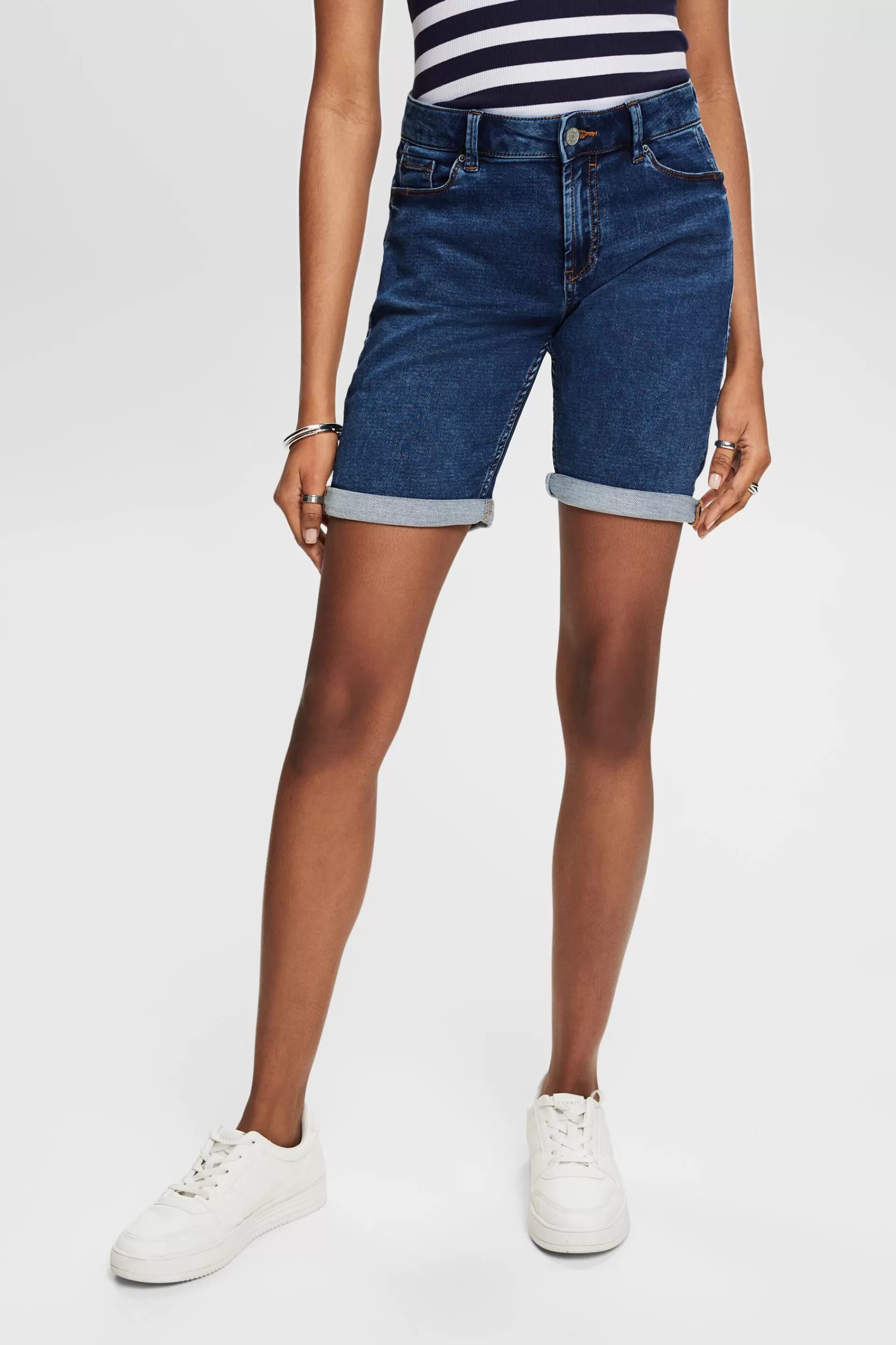 Jeans-Shorts aus Bio-Baumwoll-Mix-ESPRIT Online