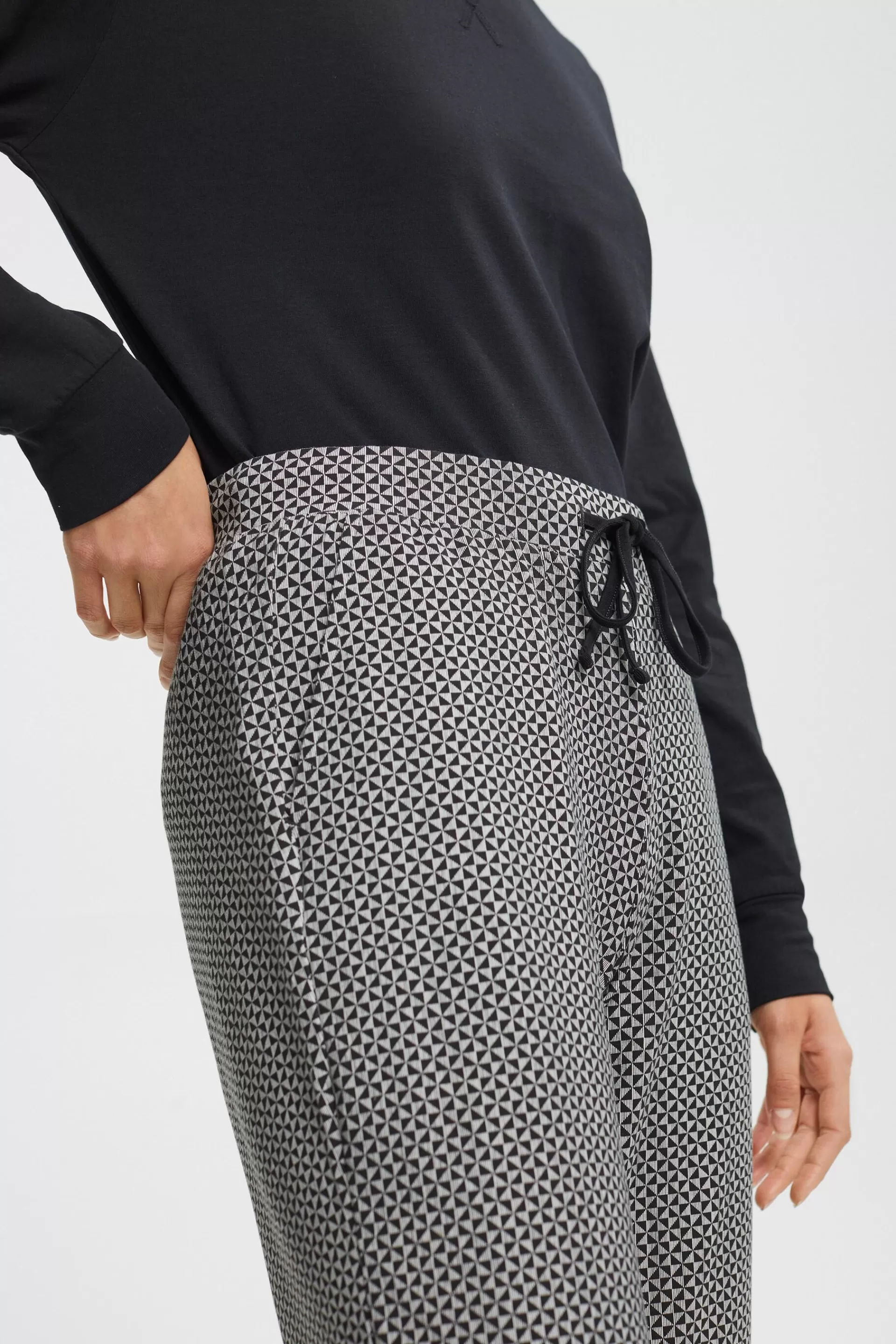 Jersey-Hose mit Print und Spitze-ESPRIT Discount