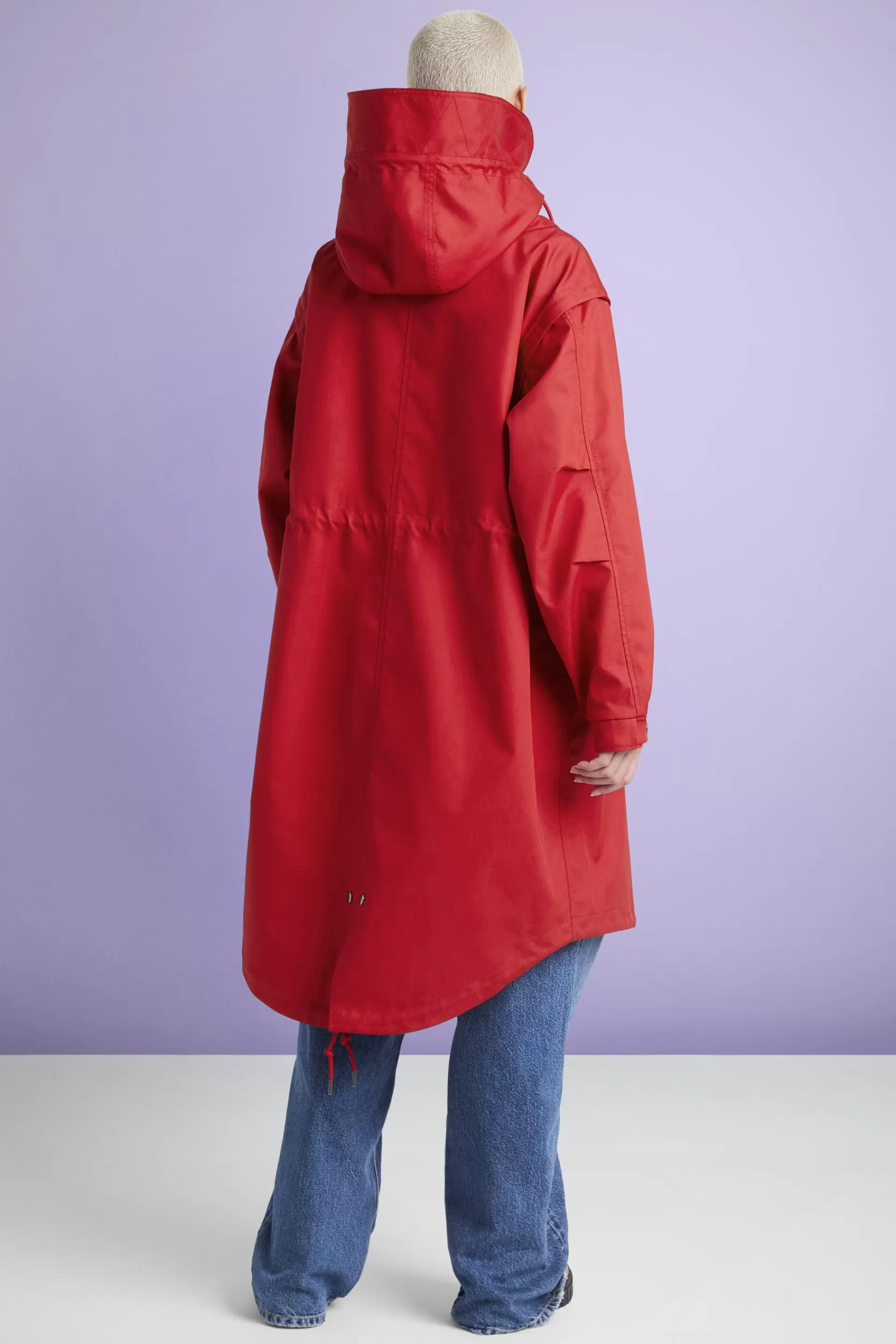 Kapuzen-Parka aus beschichteter Baumwolle-ESPRIT Sale