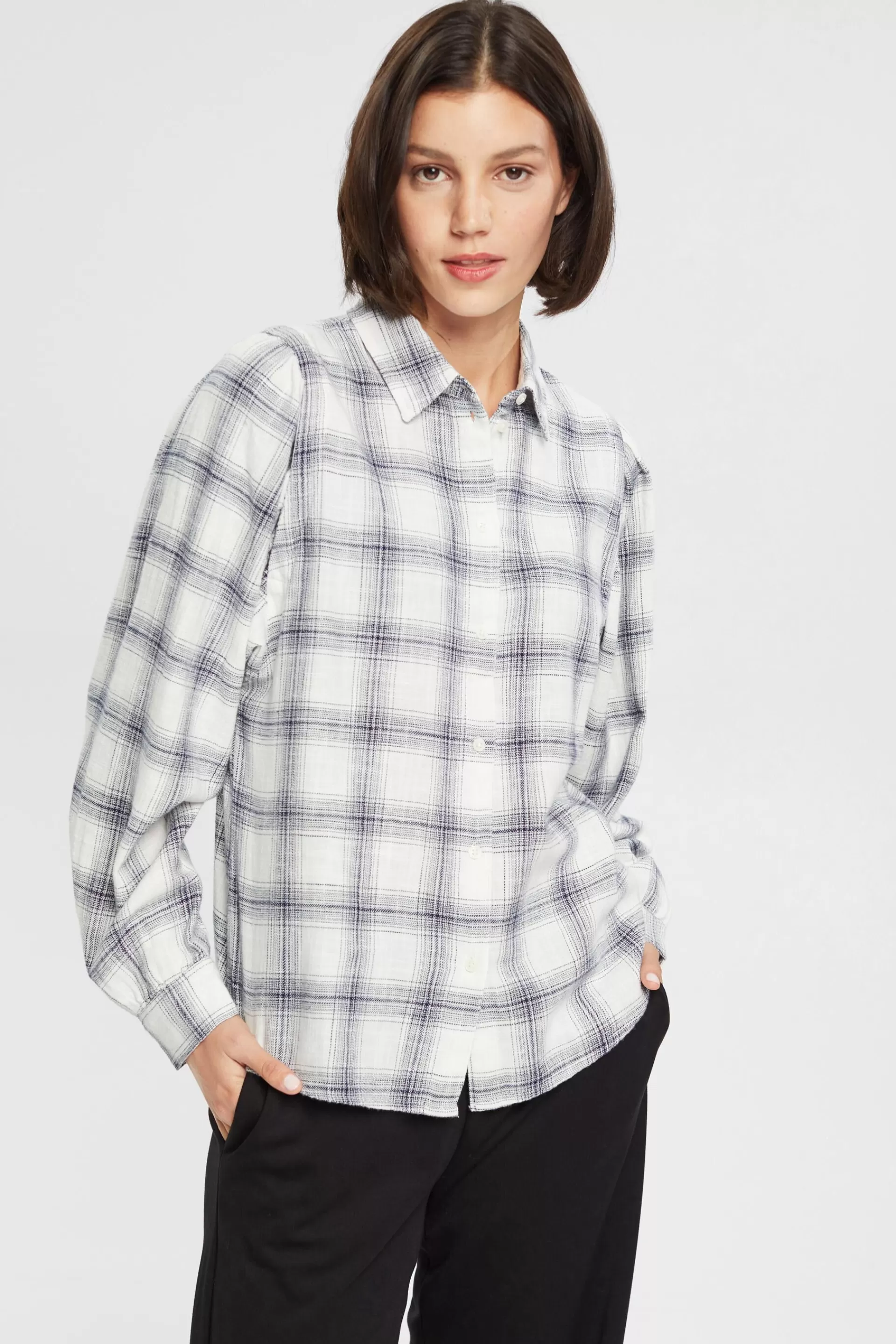 Karierte Bluse-ESPRIT Online