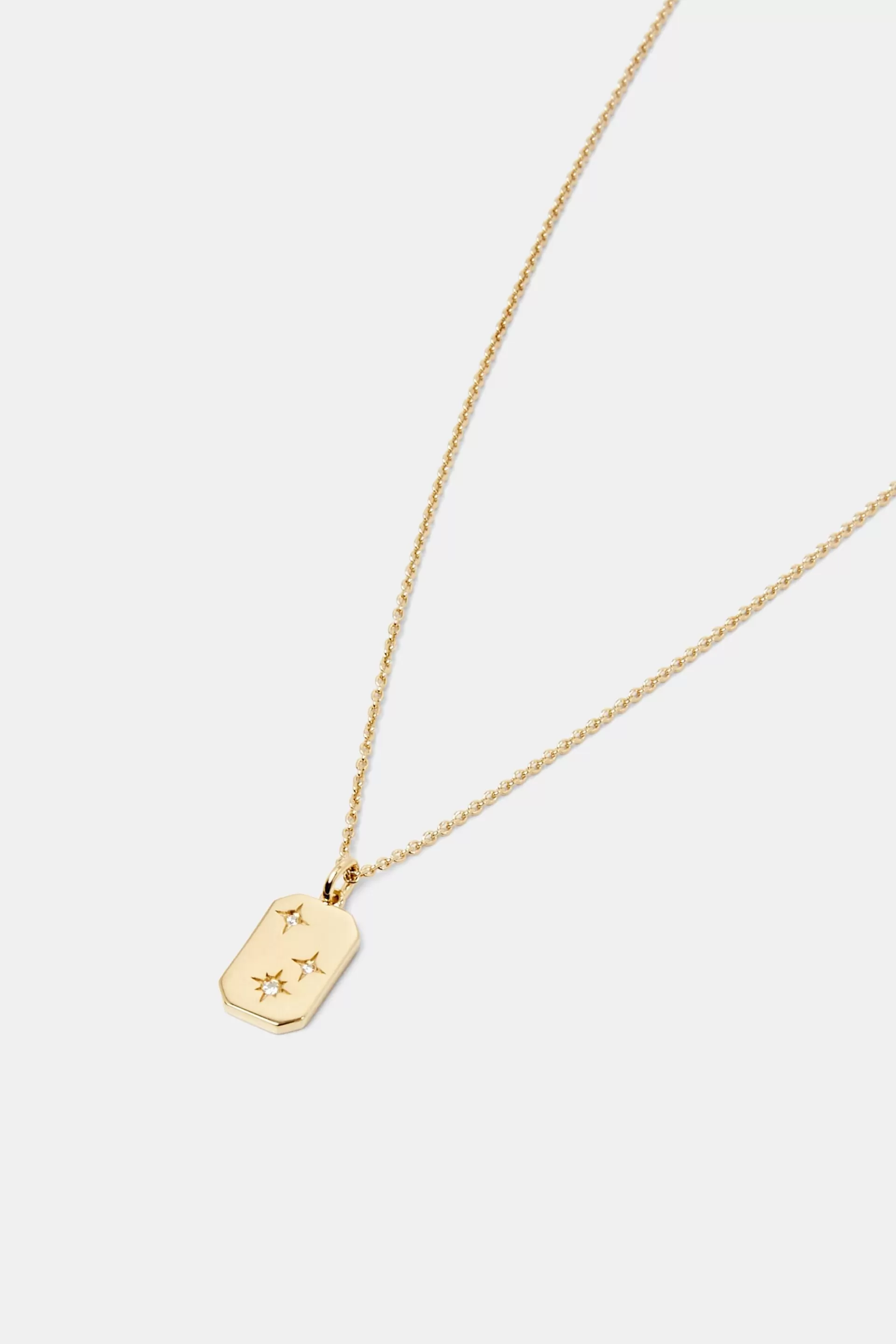 Kette mit Zirkonia-Anhänger, Sterling Silber-ESPRIT New