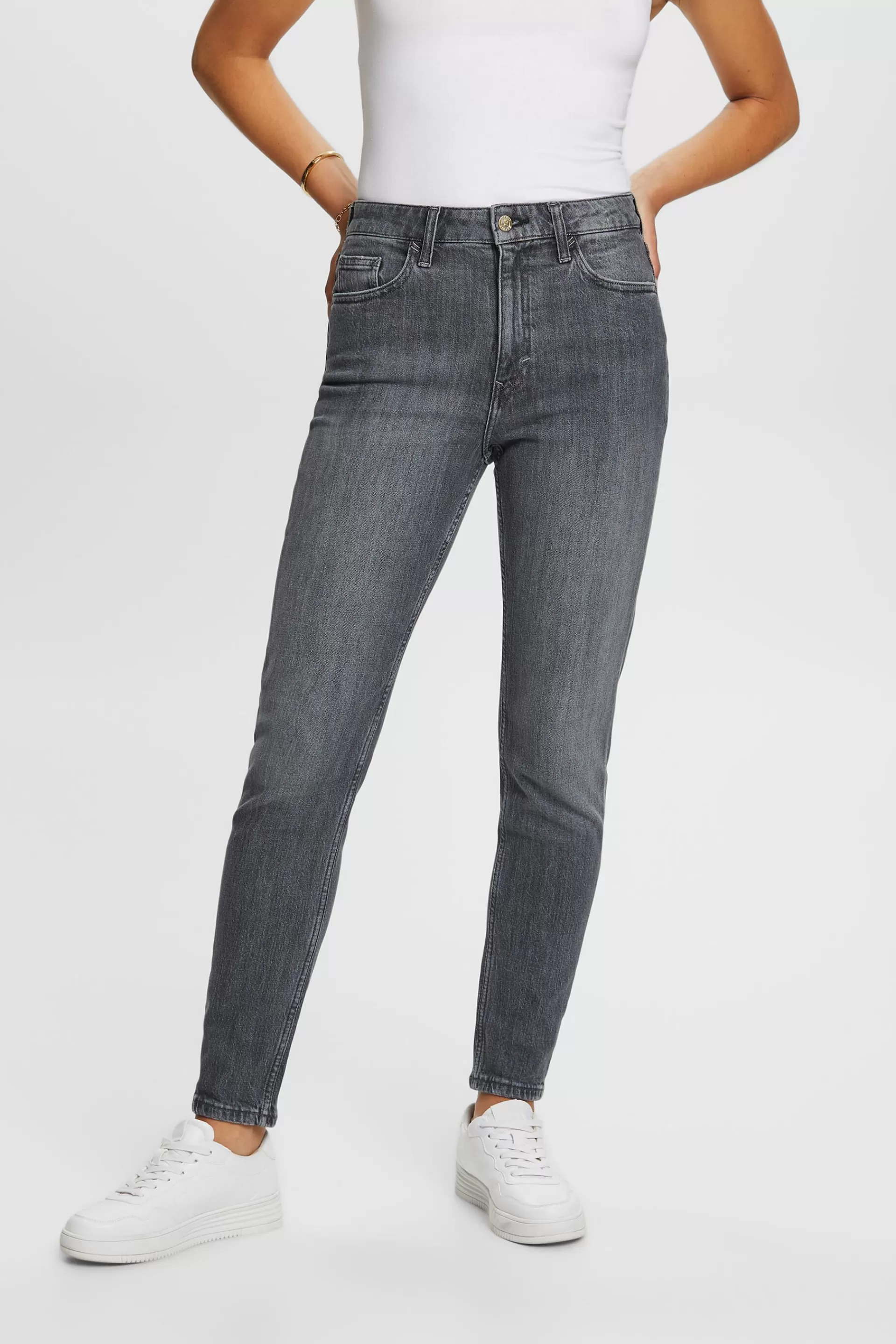 Klassische Retro-Jeans mit hohem Bund-ESPRIT Cheap