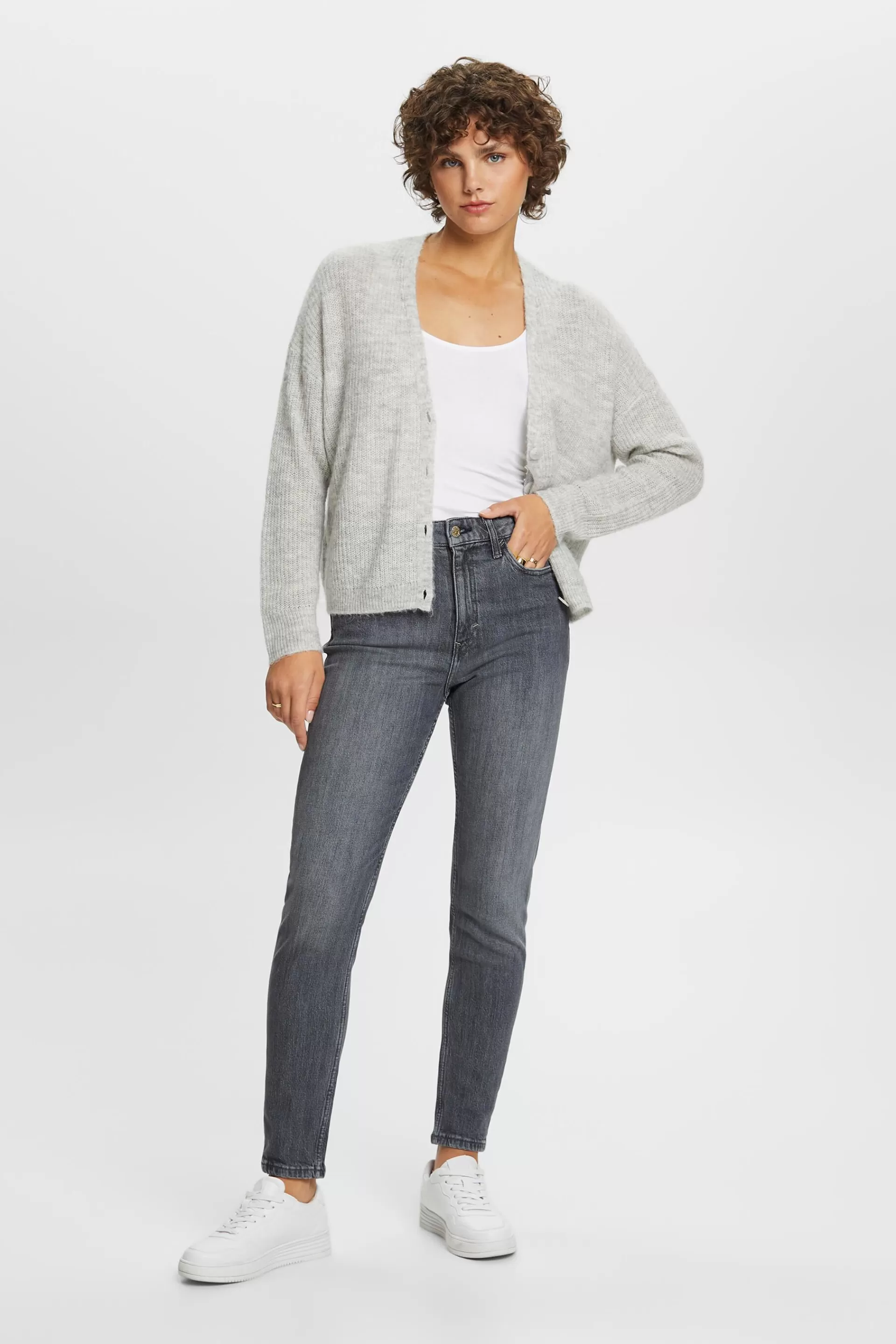 Klassische Retro-Jeans mit hohem Bund-ESPRIT Cheap