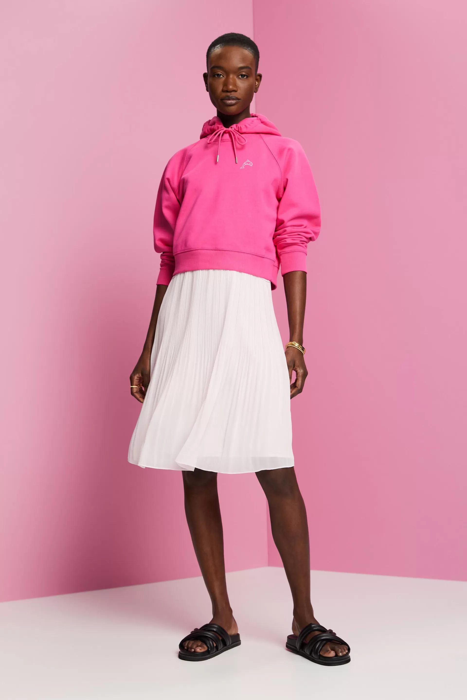Kleid aus recyceltem Chiffon-ESPRIT Best Sale