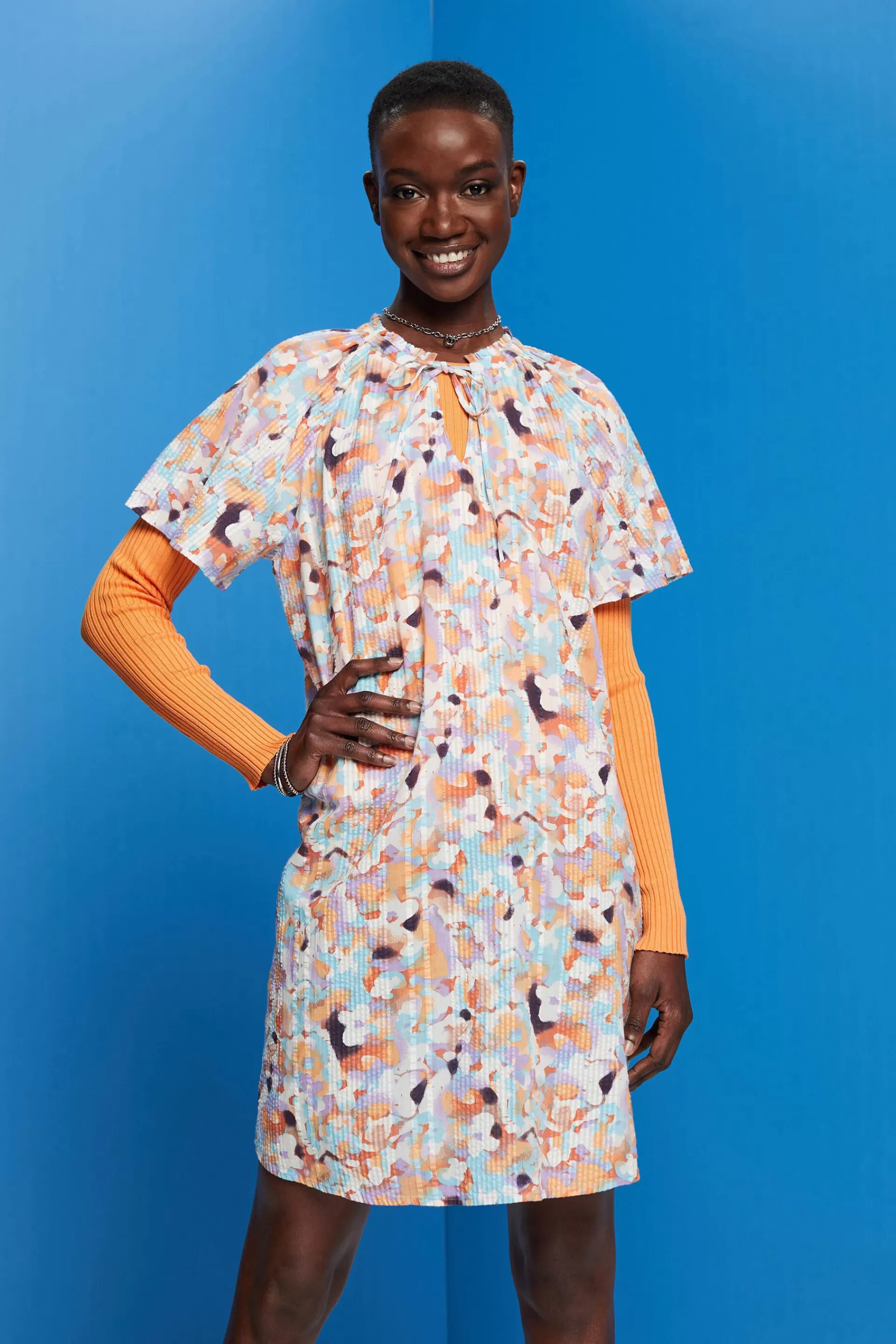 Kleid aus strukturierter Baumwolle-ESPRIT Best