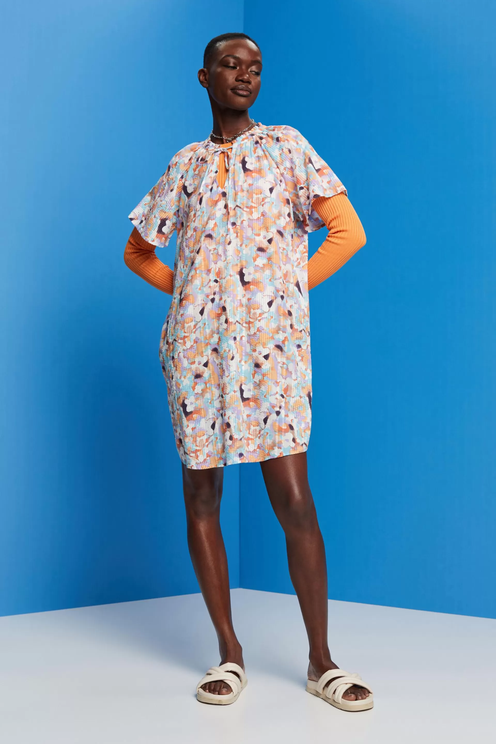 Kleid aus strukturierter Baumwolle-ESPRIT Best