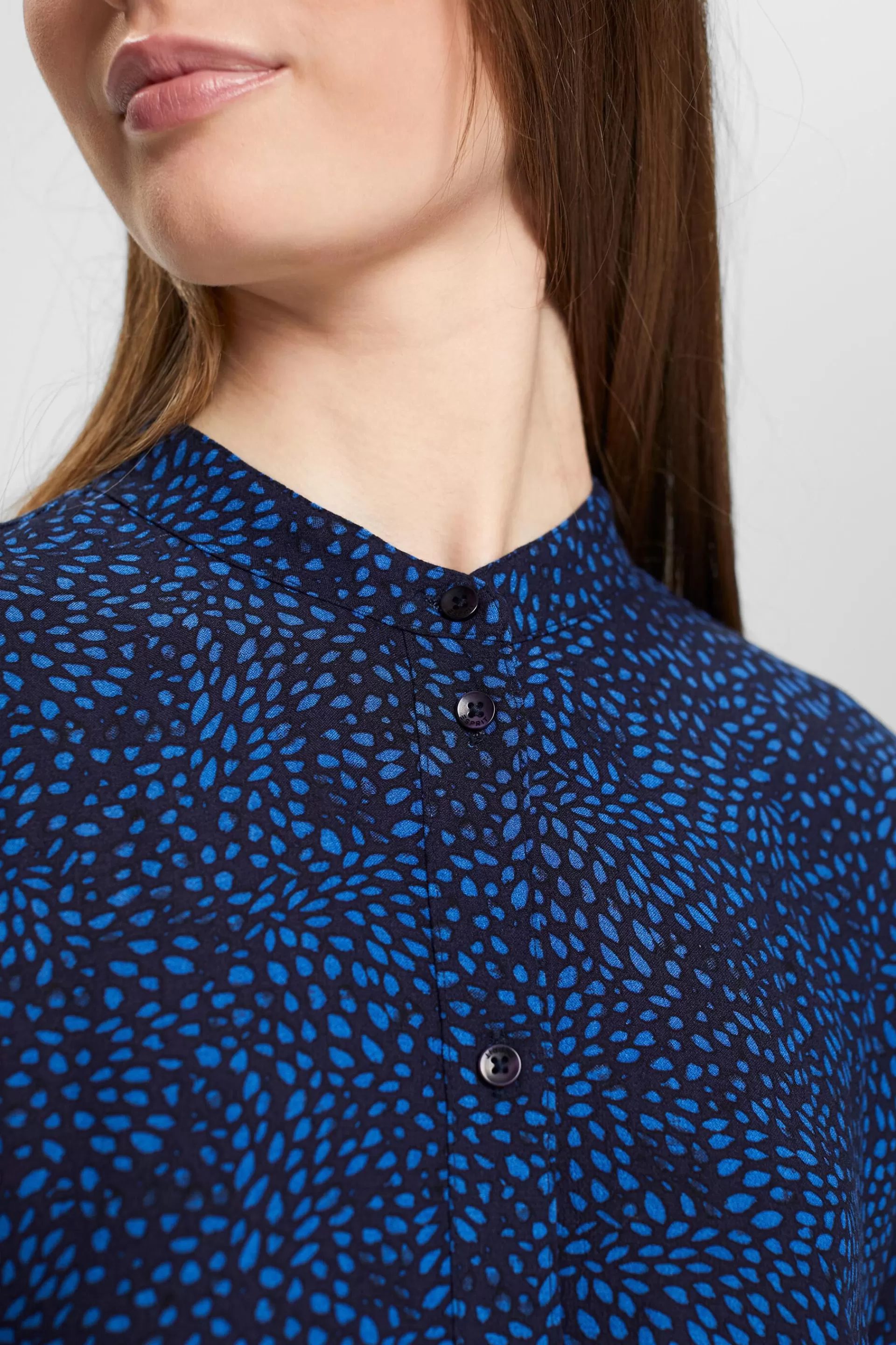 Kleid mit Muster und Gürtel, LENZING™ ECOVERO™-ESPRIT Cheap