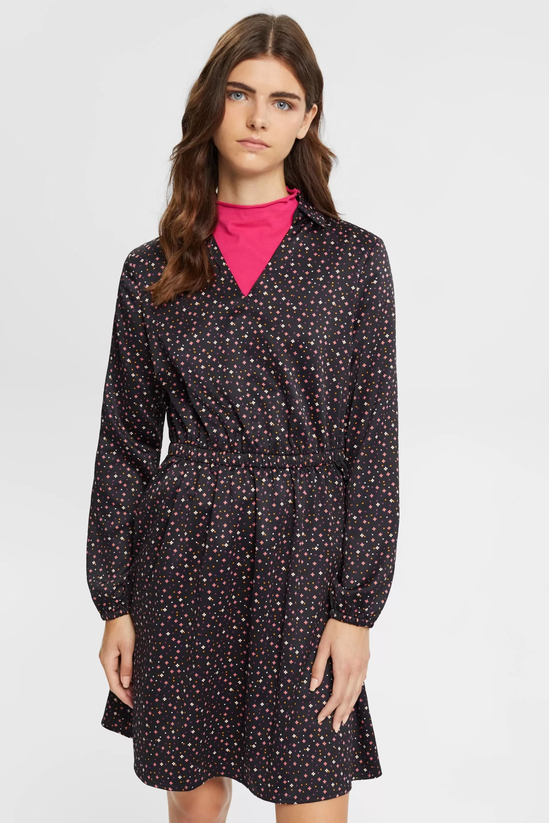 Kleid mit Print und Kragen-ESPRIT Sale