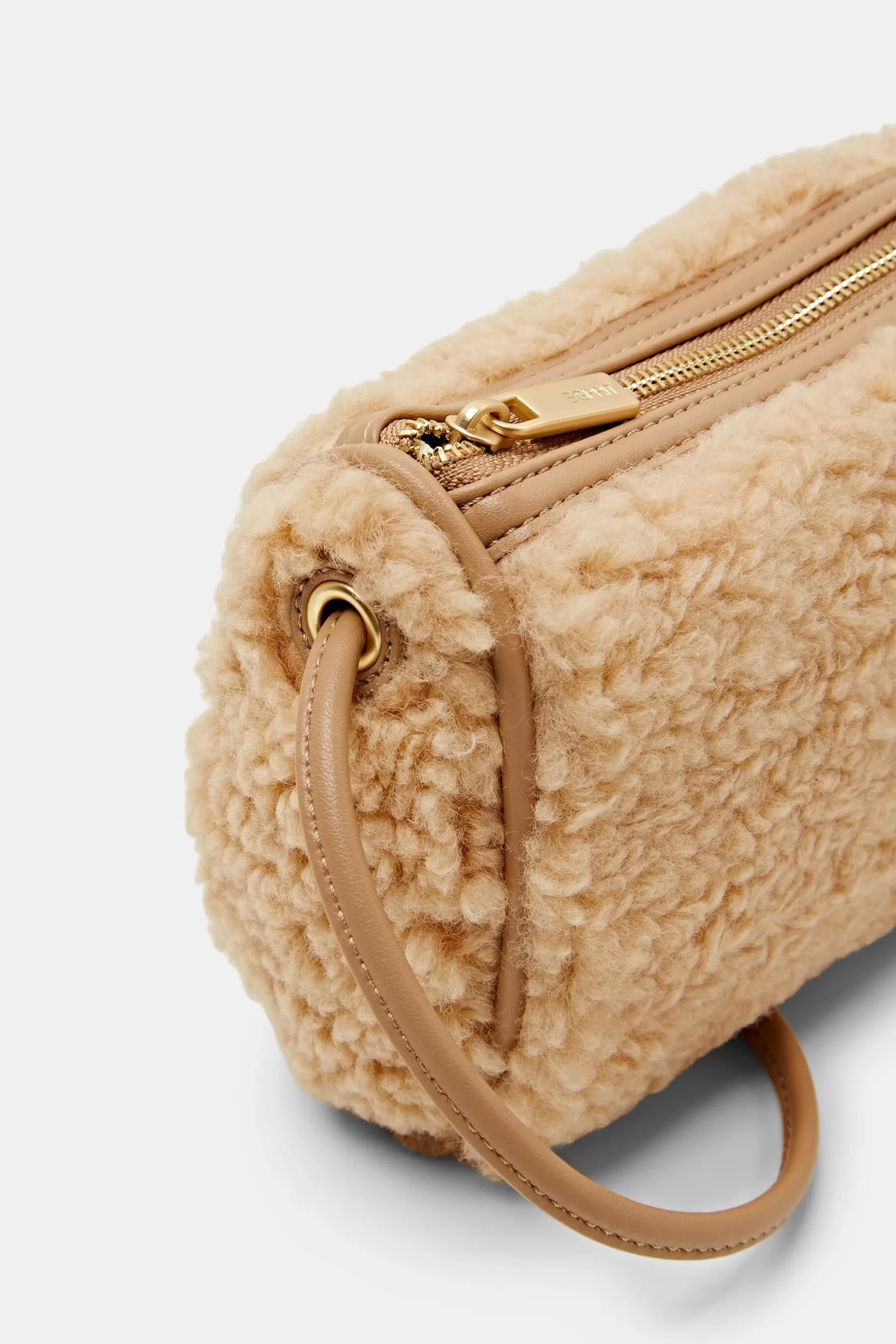 Kleine Umhängetasche aus Plüsch-ESPRIT Cheap