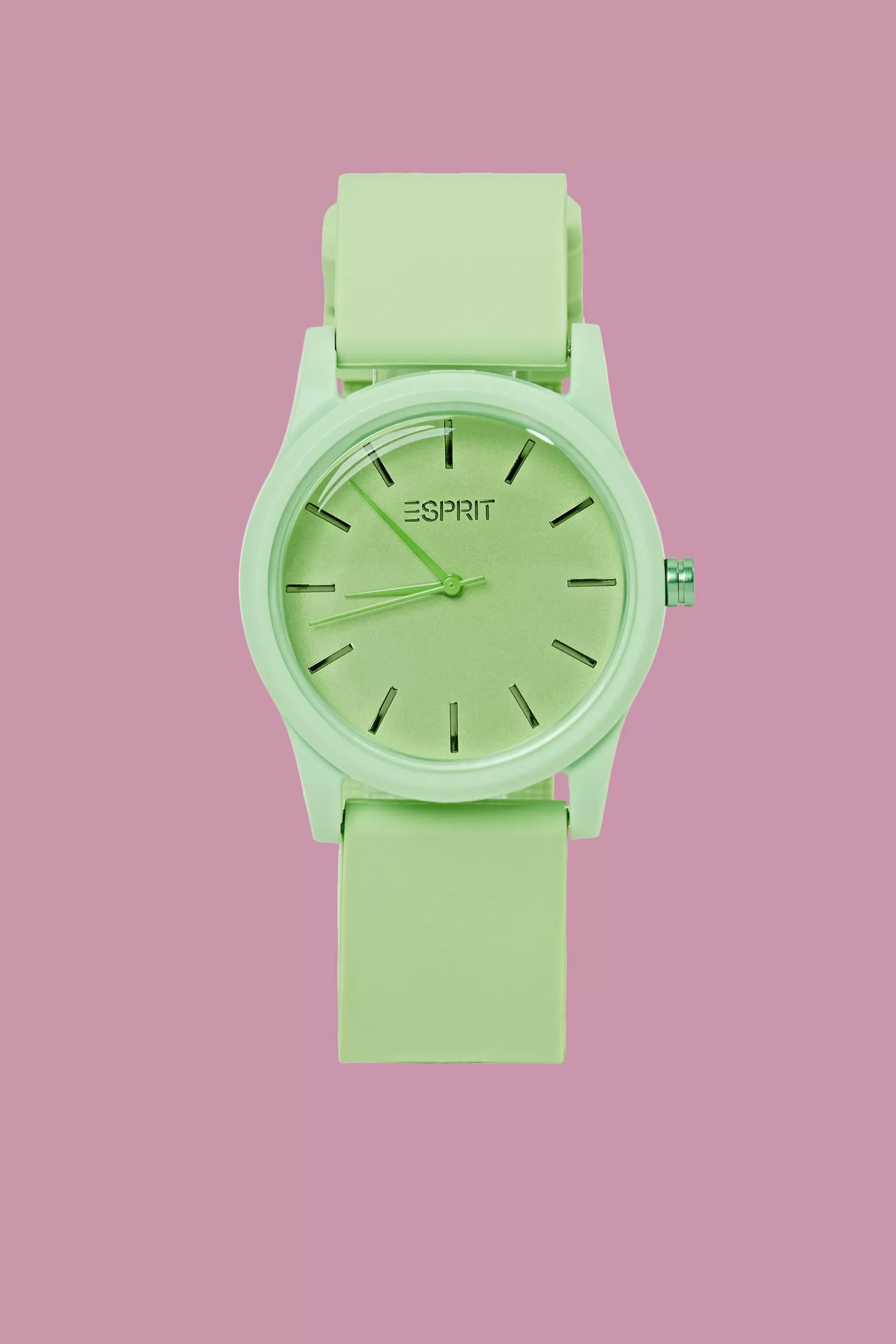 Kunststoffuhr mit Gummiarmband-ESPRIT Outlet