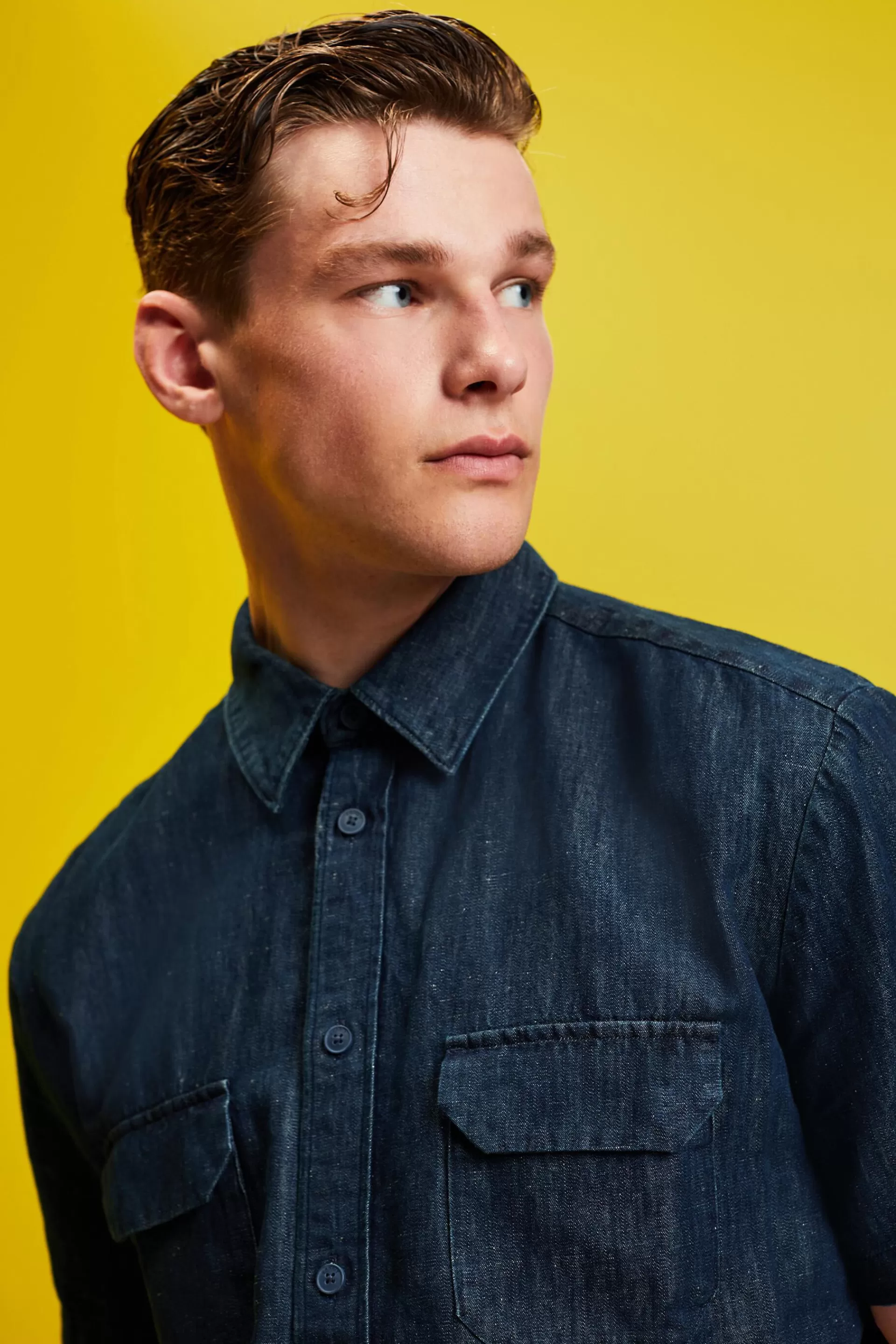 Kurzarmhemd im Jeans-Look-ESPRIT Best Sale