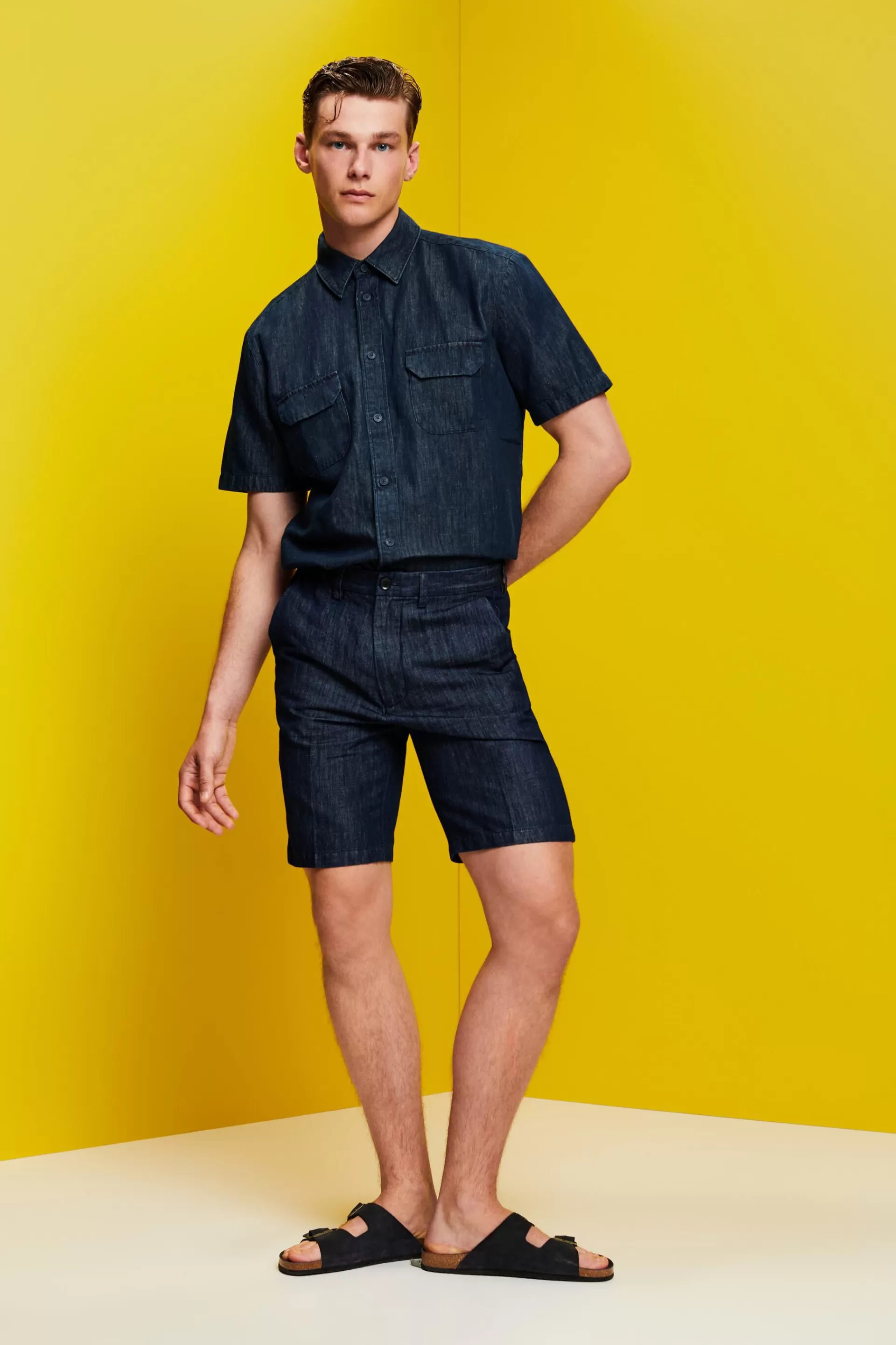 Kurzarmhemd im Jeans-Look-ESPRIT Best Sale