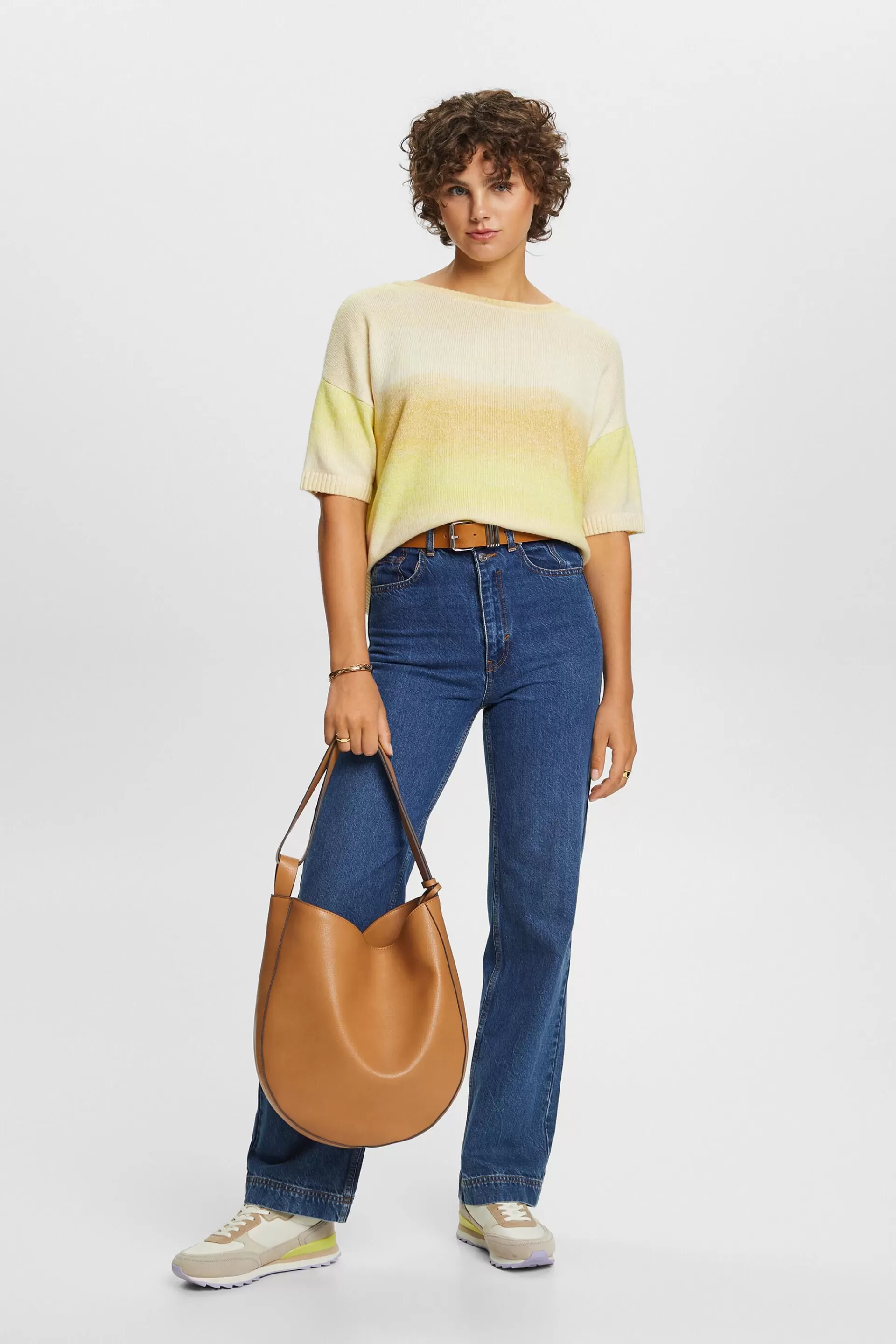 Kurzärmliger Pullover, Baumwollmix-ESPRIT Store
