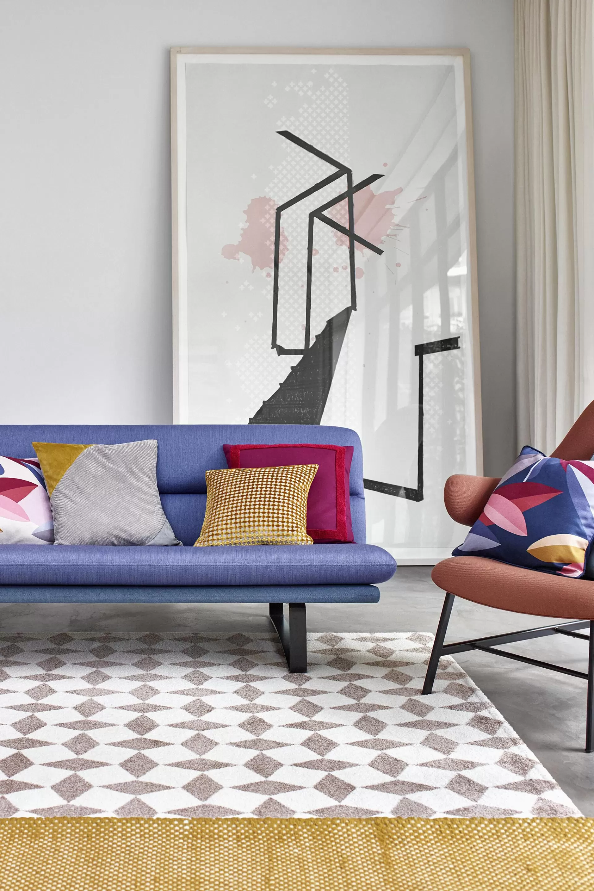 Kurzflor-Teppich mit upgecycelter Baumwolle-ESPRIT Clearance