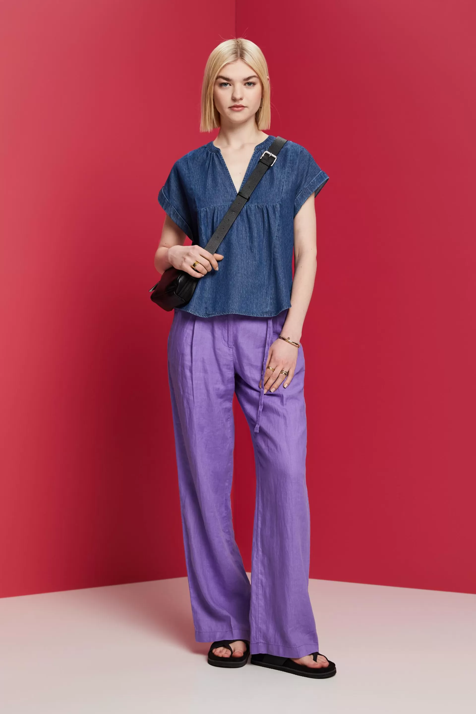 Leichte Jeansbluse, 100 % Baumwolle-ESPRIT Cheap