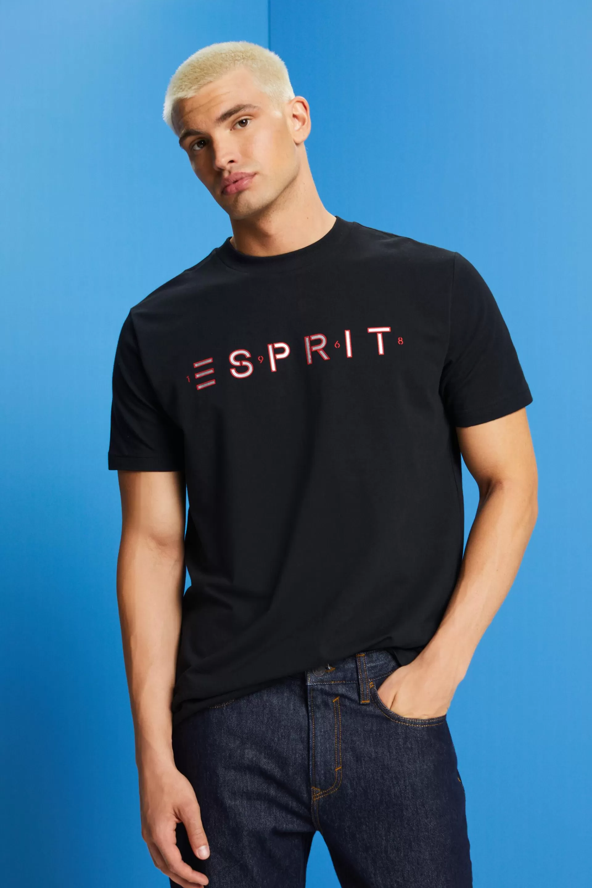Logo-T-Shirt aus Baumwolljersey-ESPRIT Discount