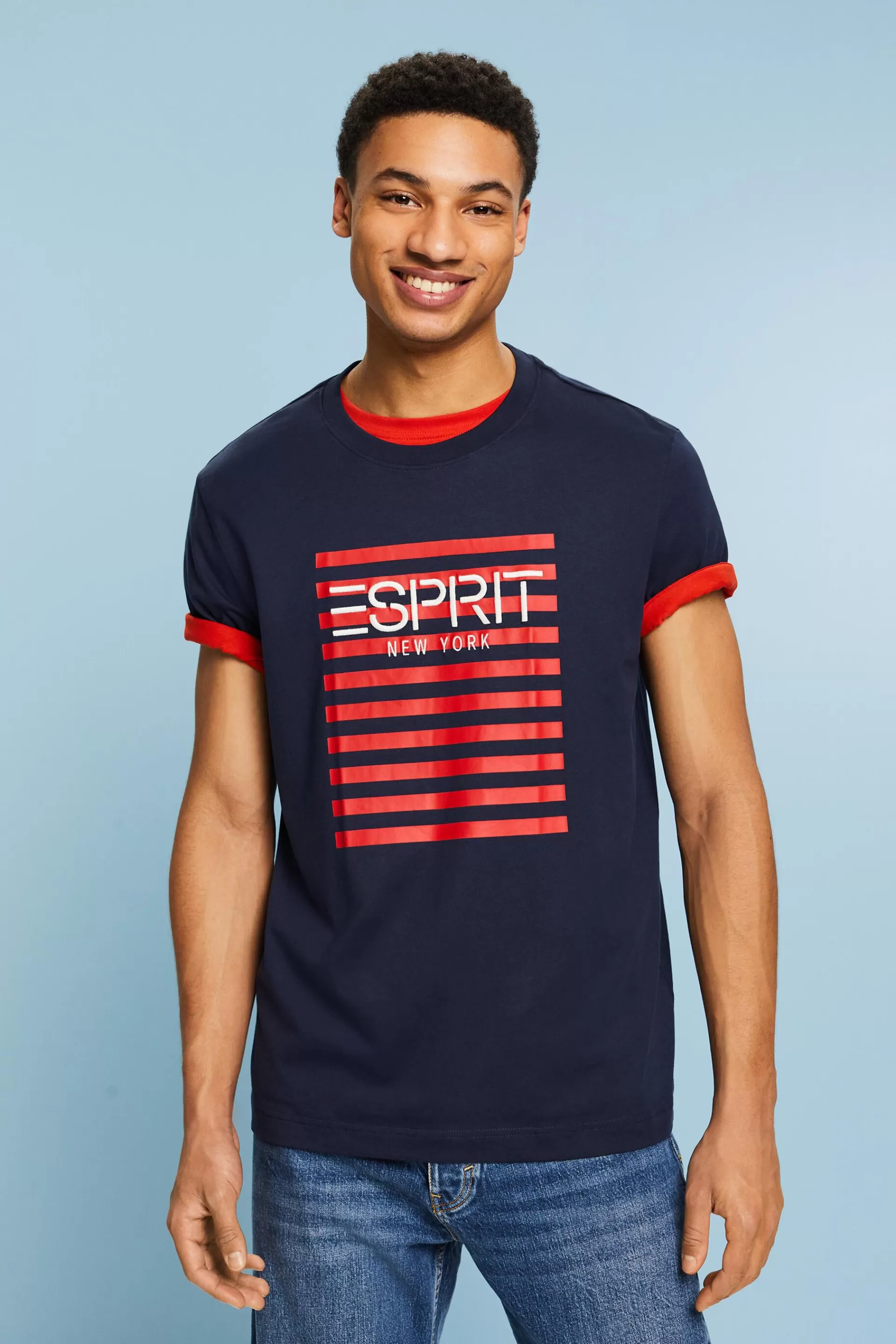 Logo-T-Shirt mit Rundhalsausschnitt-ESPRIT Cheap