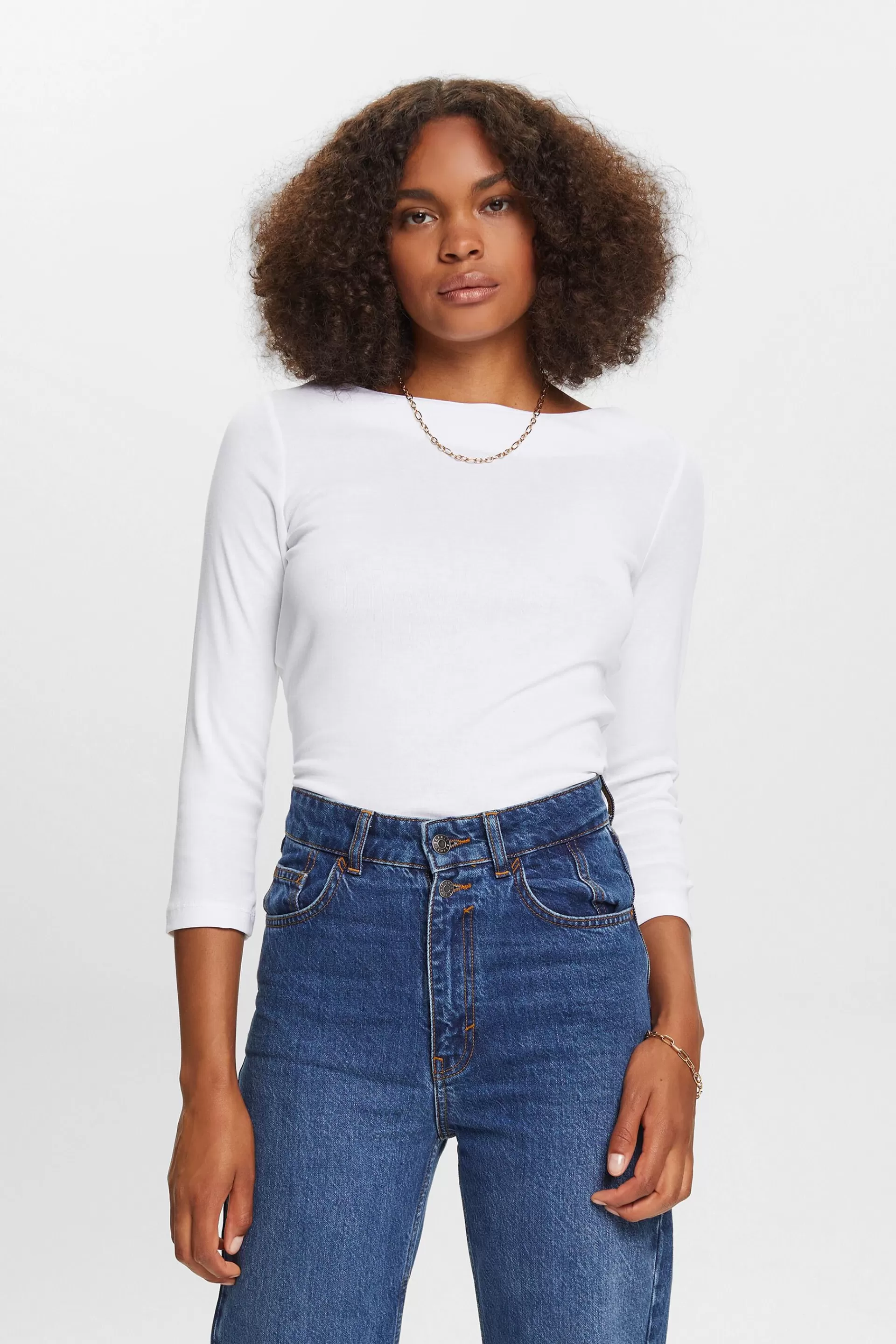 Longsleeve mit Bootausschnitt-ESPRIT Outlet