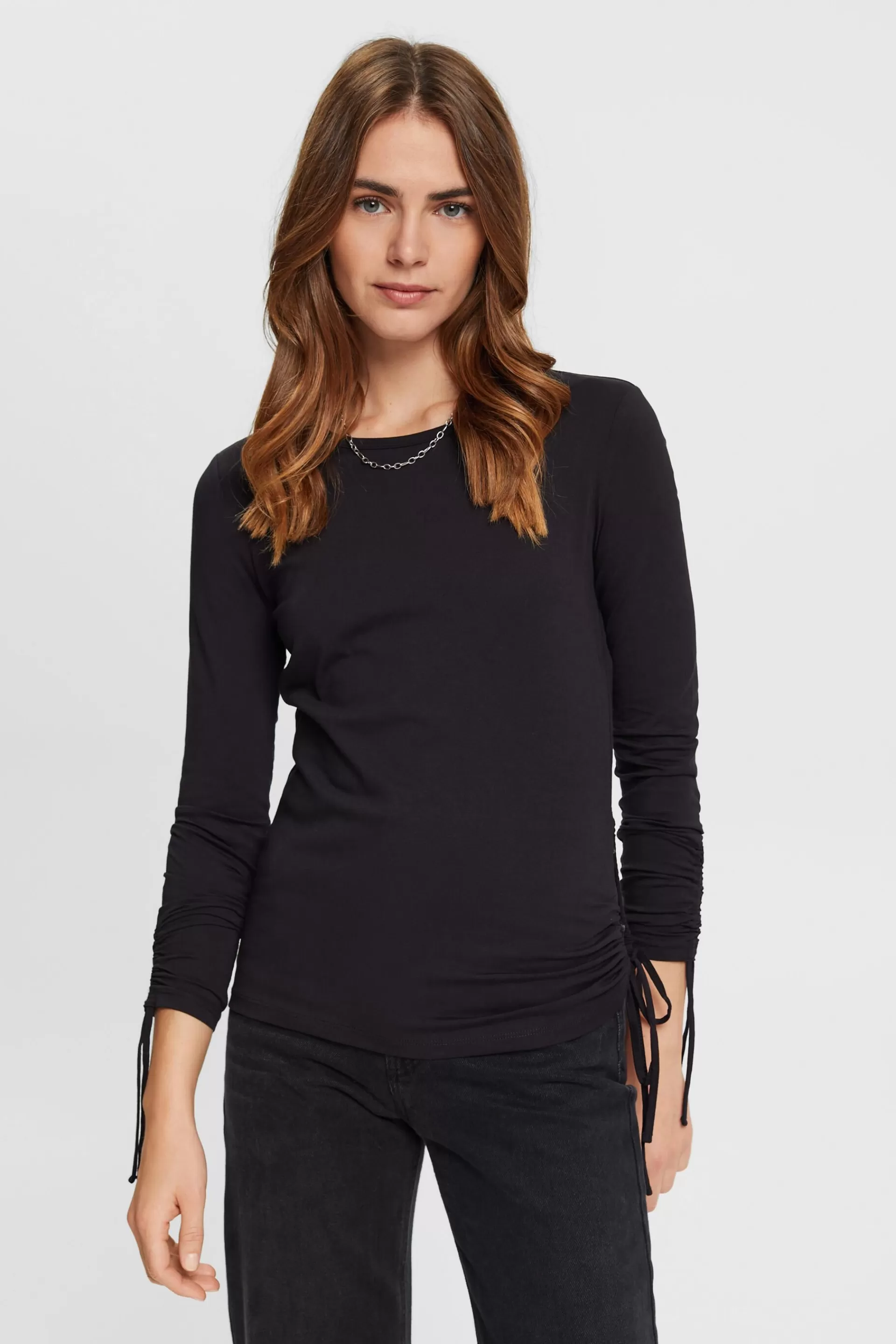 Longsleeve mit Kordelzug-ESPRIT Outlet