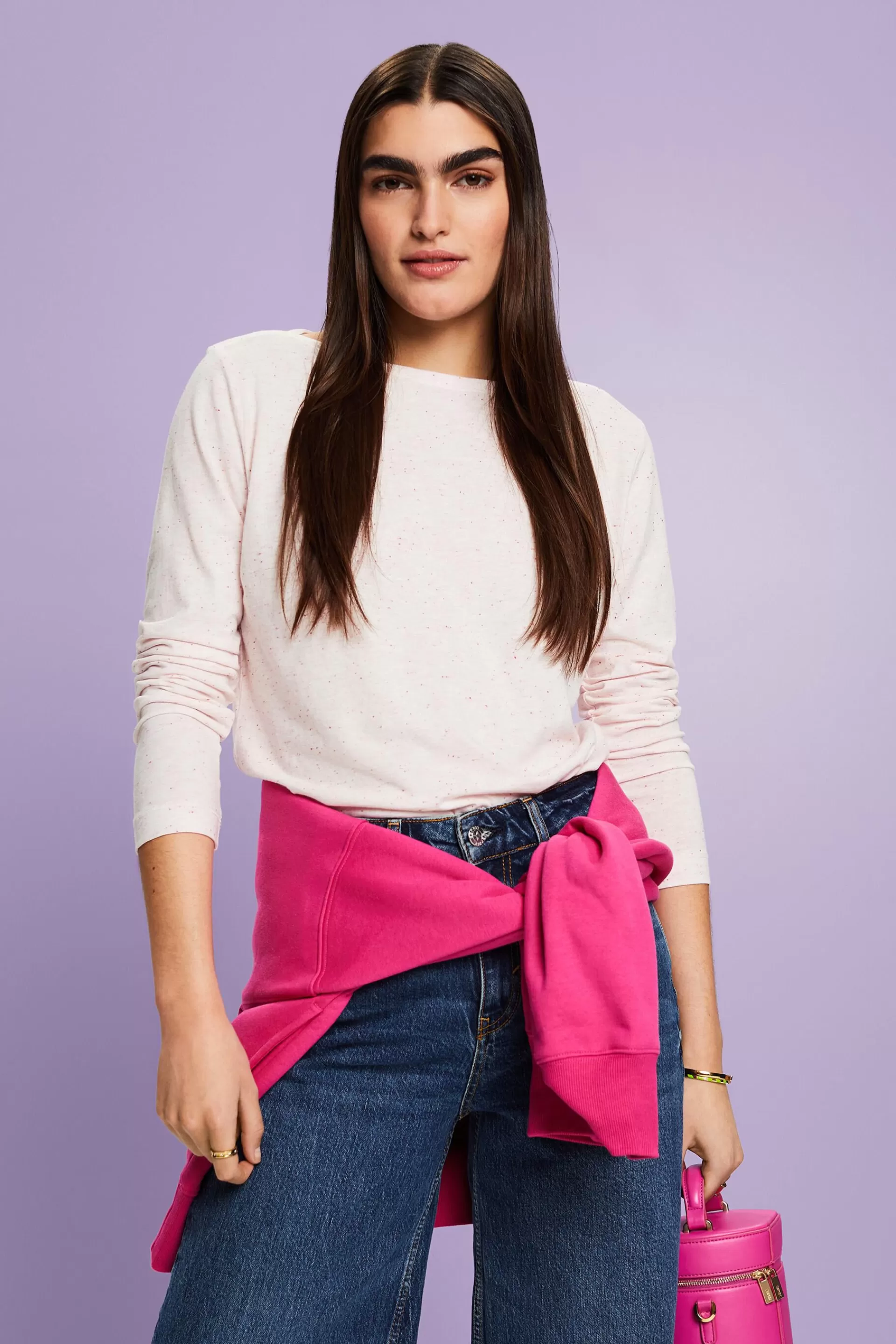 Longsleeve mit weitem Ausschnitt-ESPRIT Store