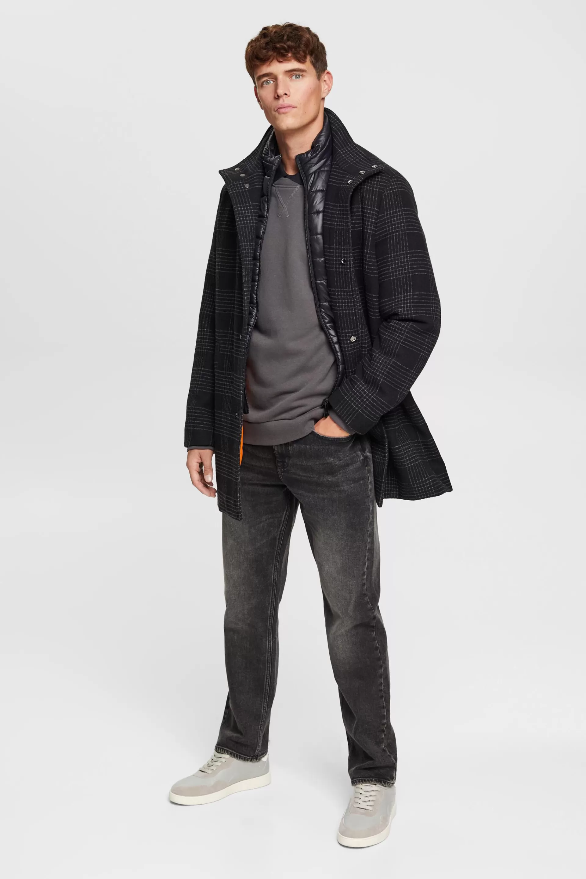 Mantel aus Wollmix mit abnehmbarem Futter-ESPRIT Best Sale