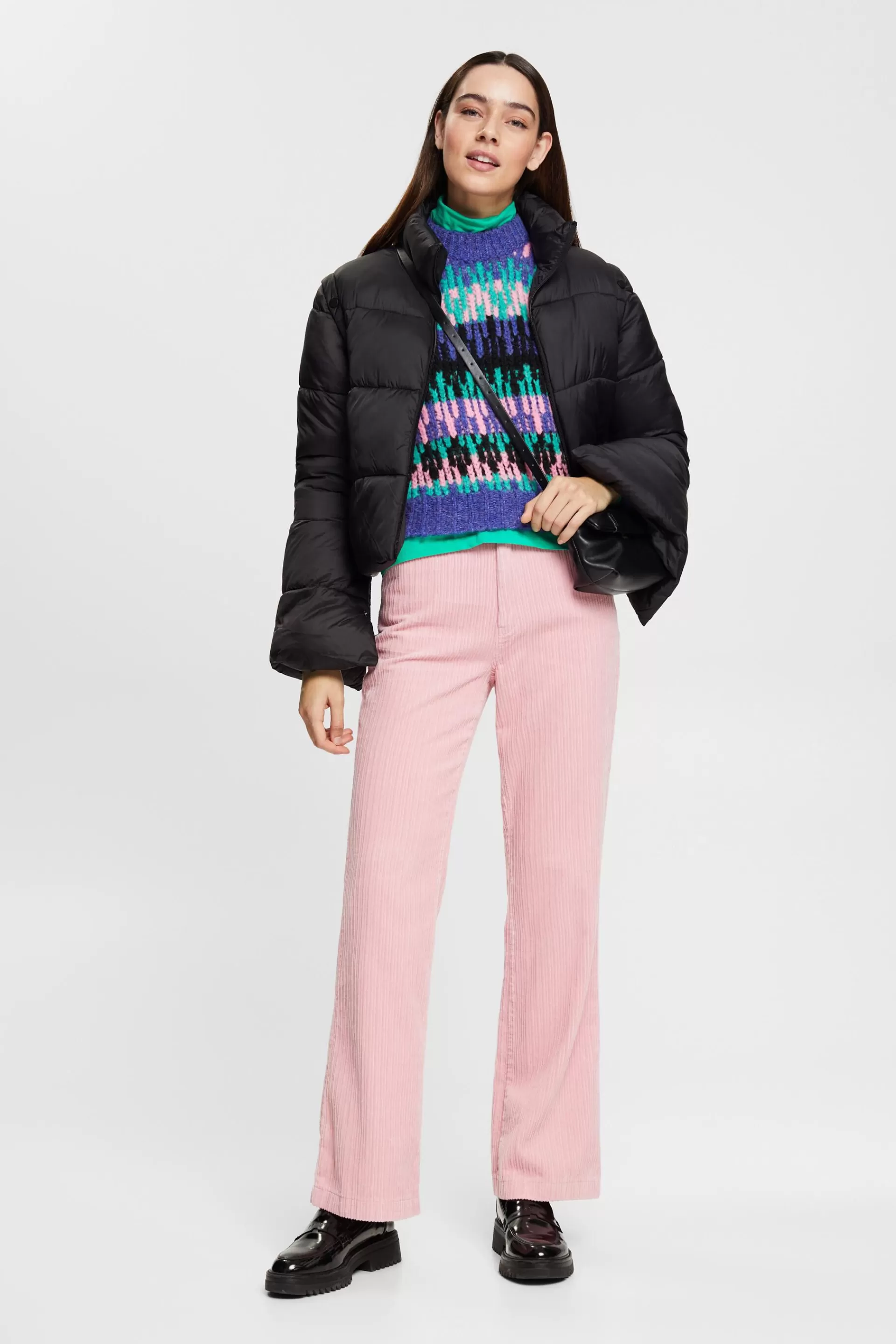 Mehrfarbiger Grobstrickpullover aus Wollmix-ESPRIT Flash Sale