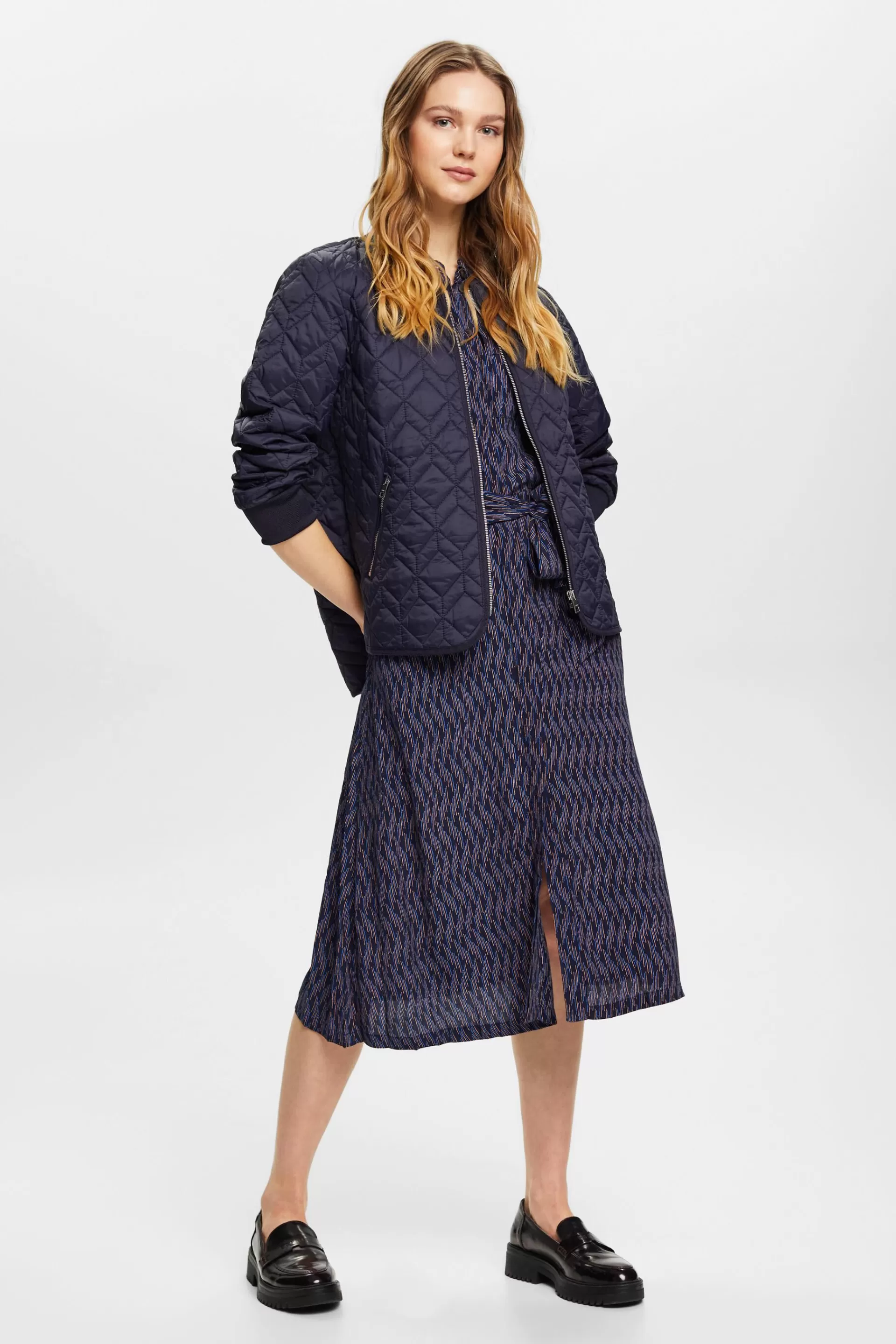 Midikleid mit Allover-Print-ESPRIT Fashion