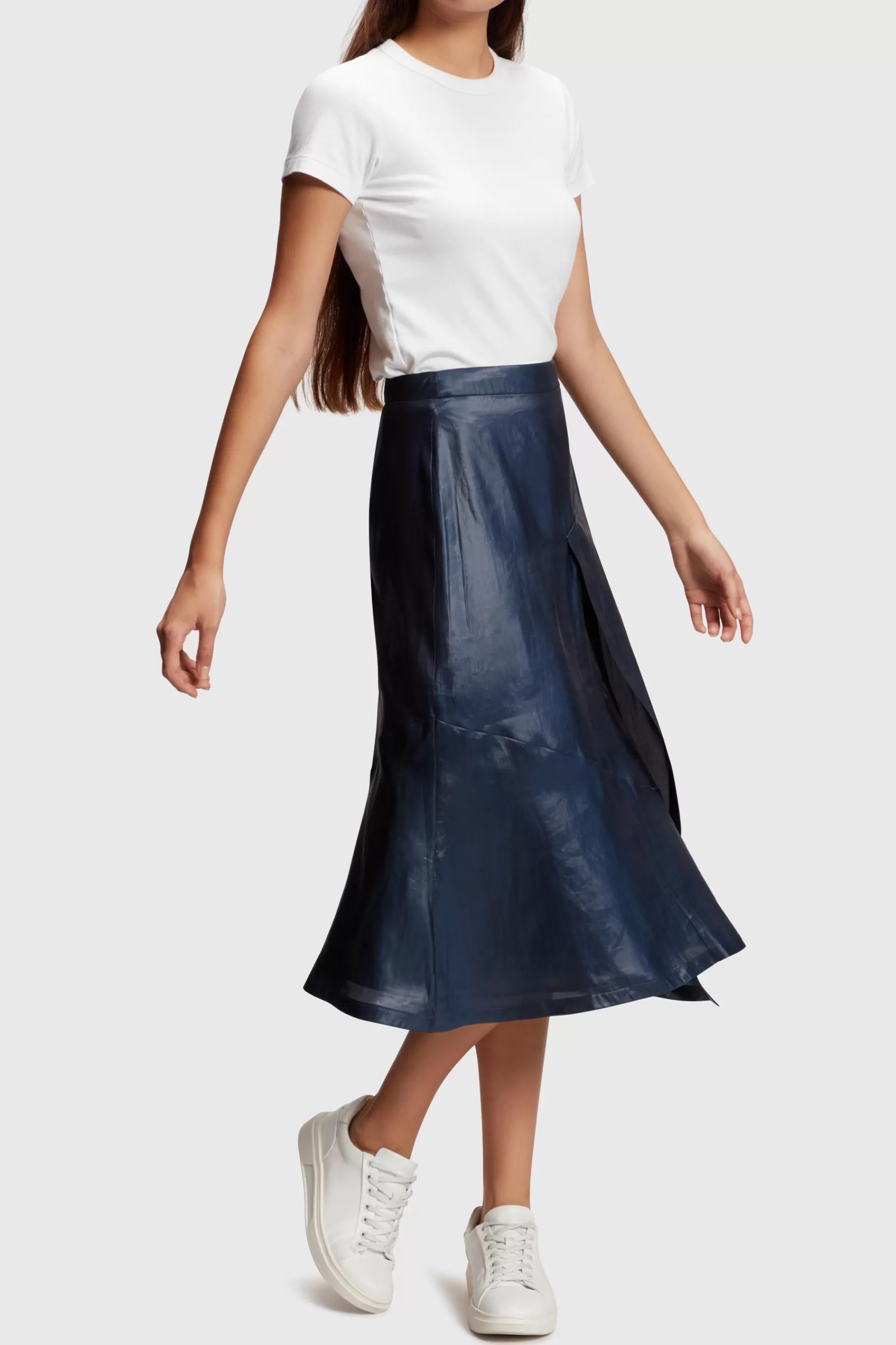 Midirock im Metallic-Look-ESPRIT Fashion