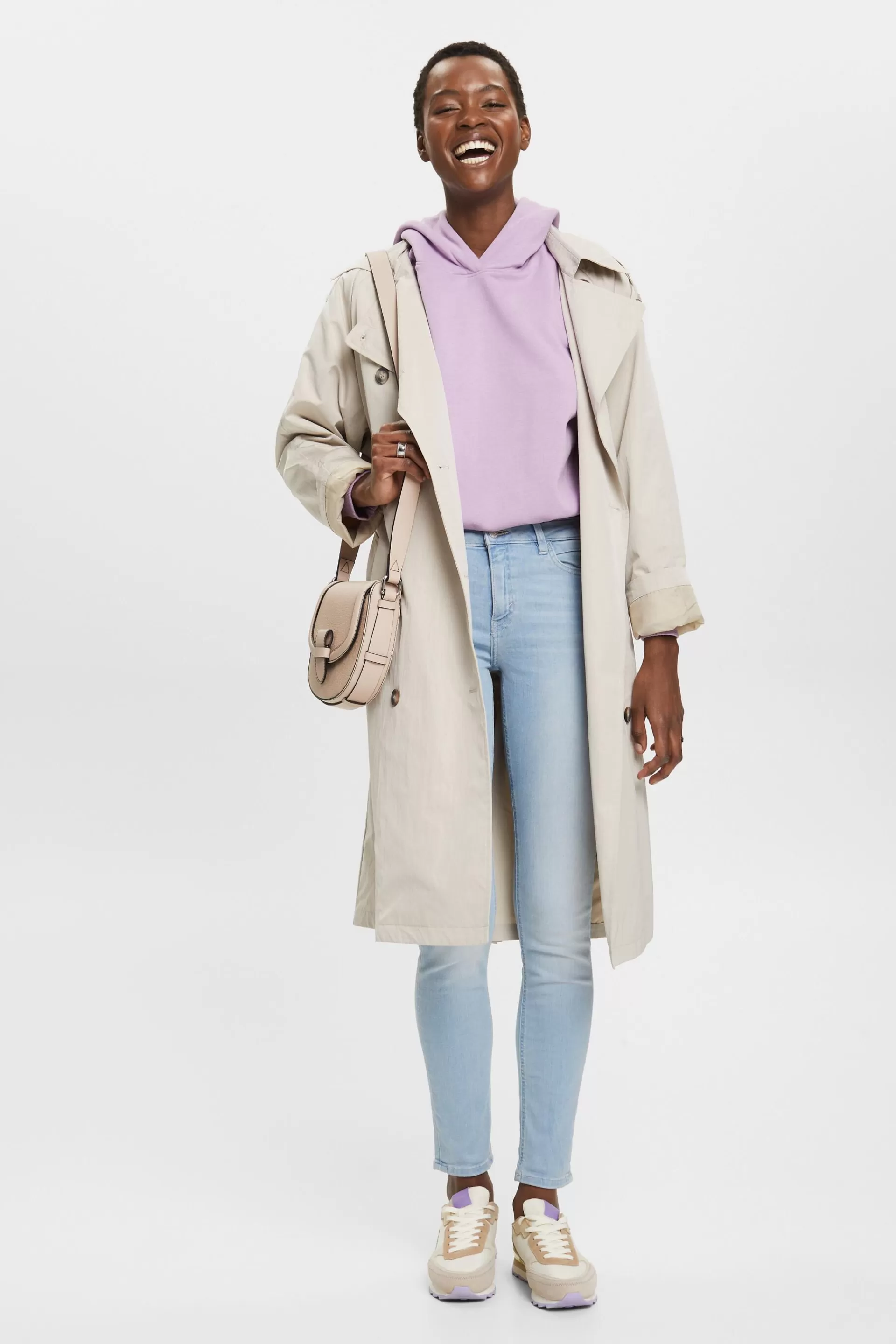 Mid-Rise-Stretchjeans in schmaler Passform-ESPRIT Online