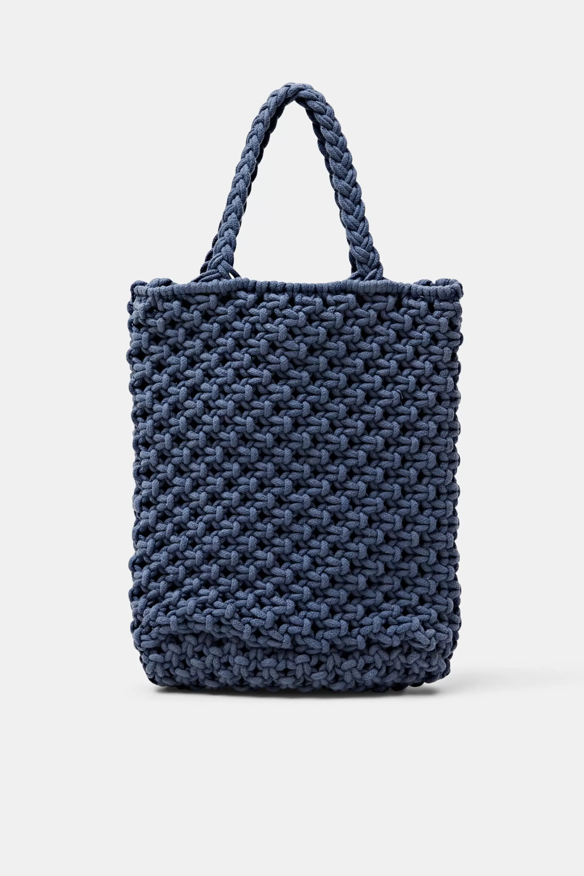 Mini Tote Bag aus 100 % gehäkelter Baumwolle-ESPRIT Clearance