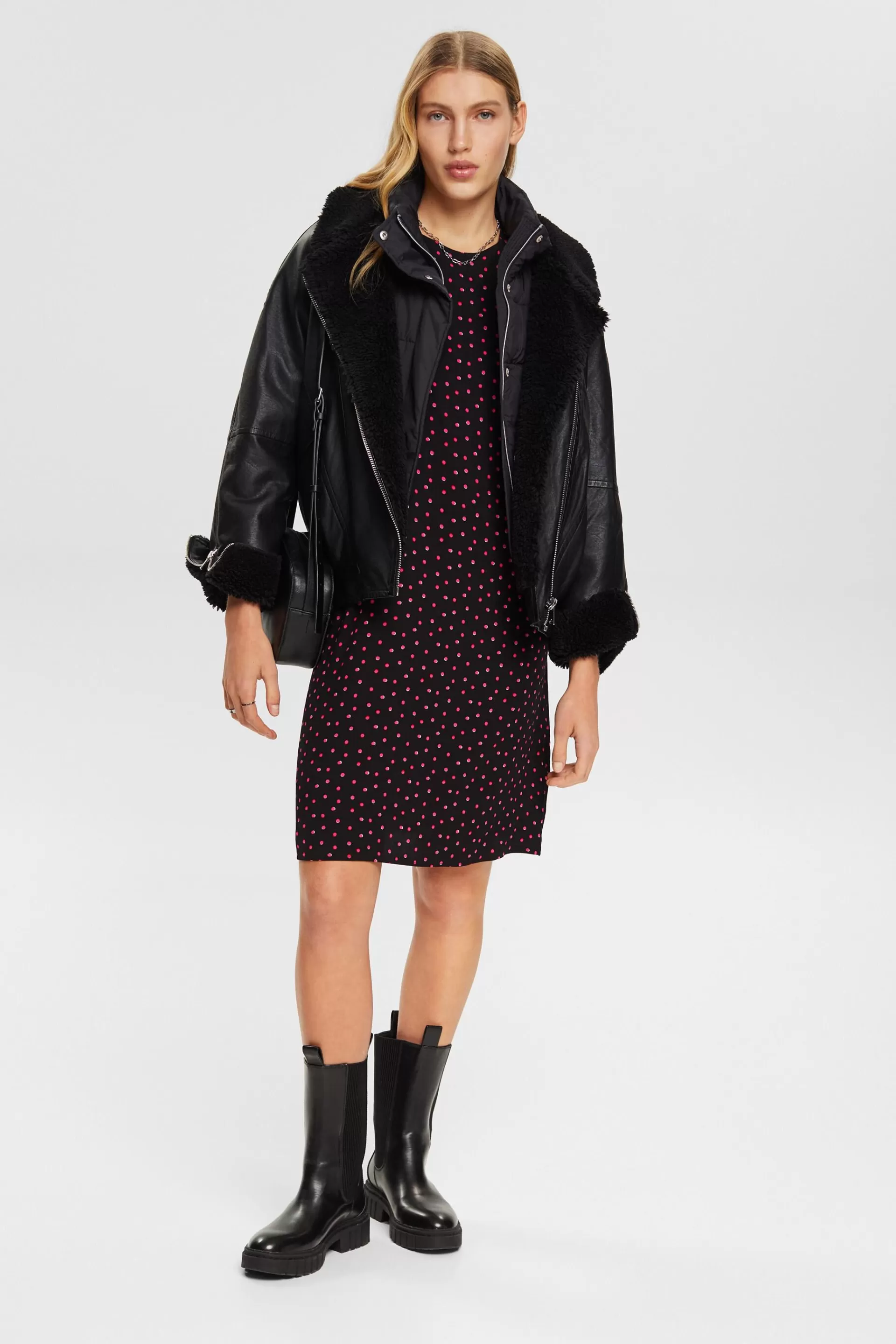 Minikleid aus Crêpe-ESPRIT Best