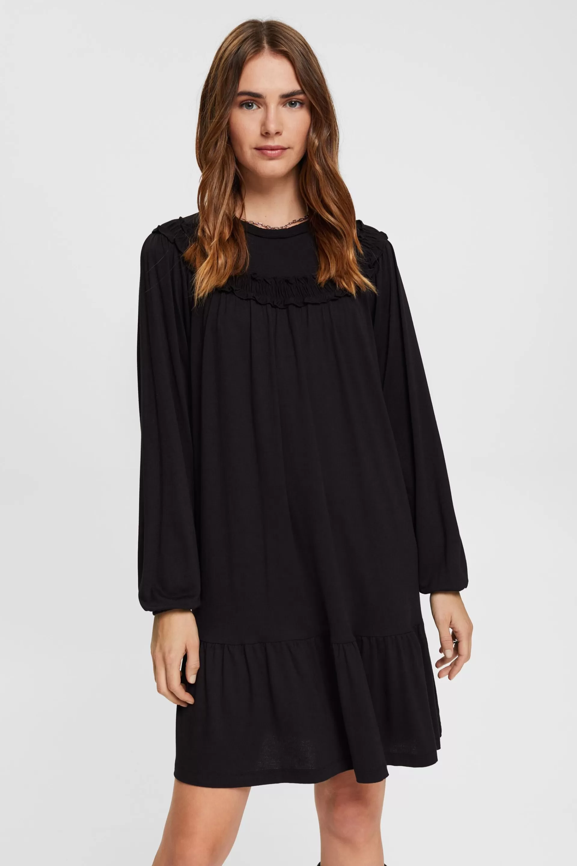 Minikleid aus Strick, LENZING™ ECOVERO™-ESPRIT Cheap