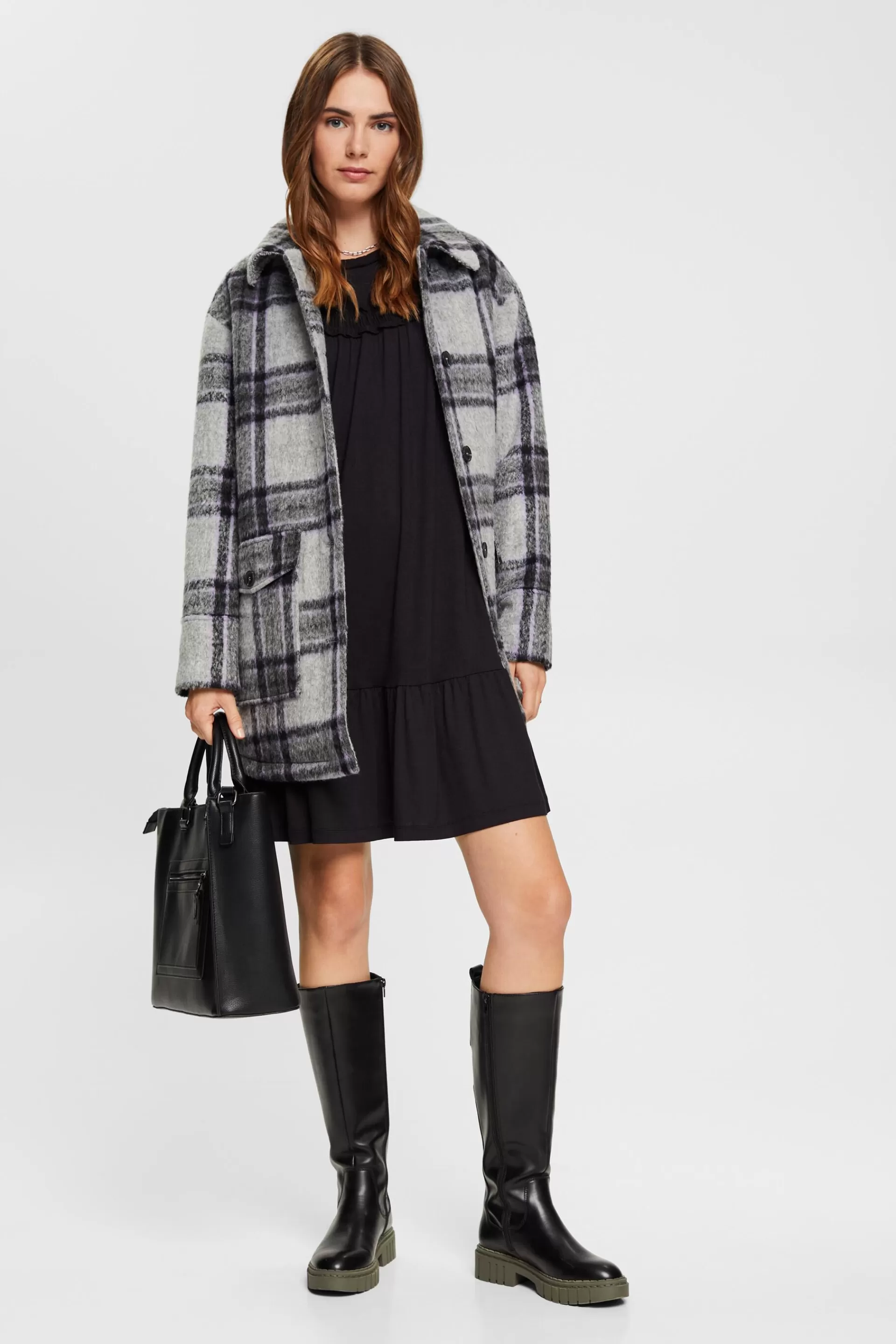 Minikleid aus Strick, LENZING™ ECOVERO™-ESPRIT Cheap