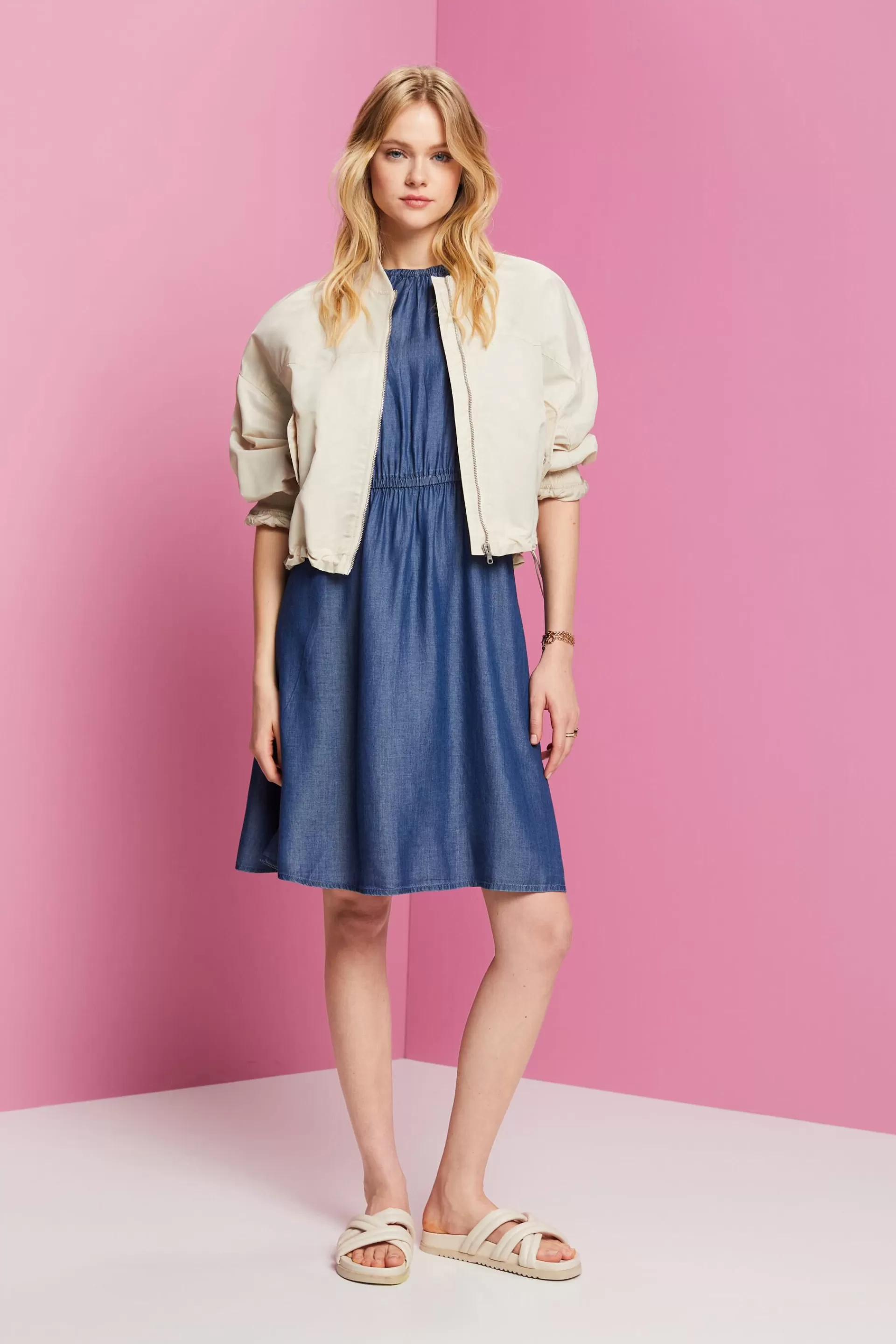 Minikleid in Denimoptik, TENCEL™-ESPRIT Best
