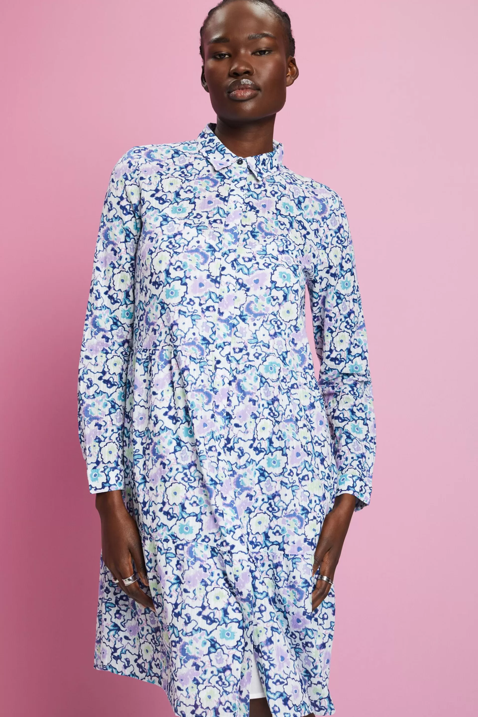 Minikleid mit floralem Allover-Muster-ESPRIT Sale