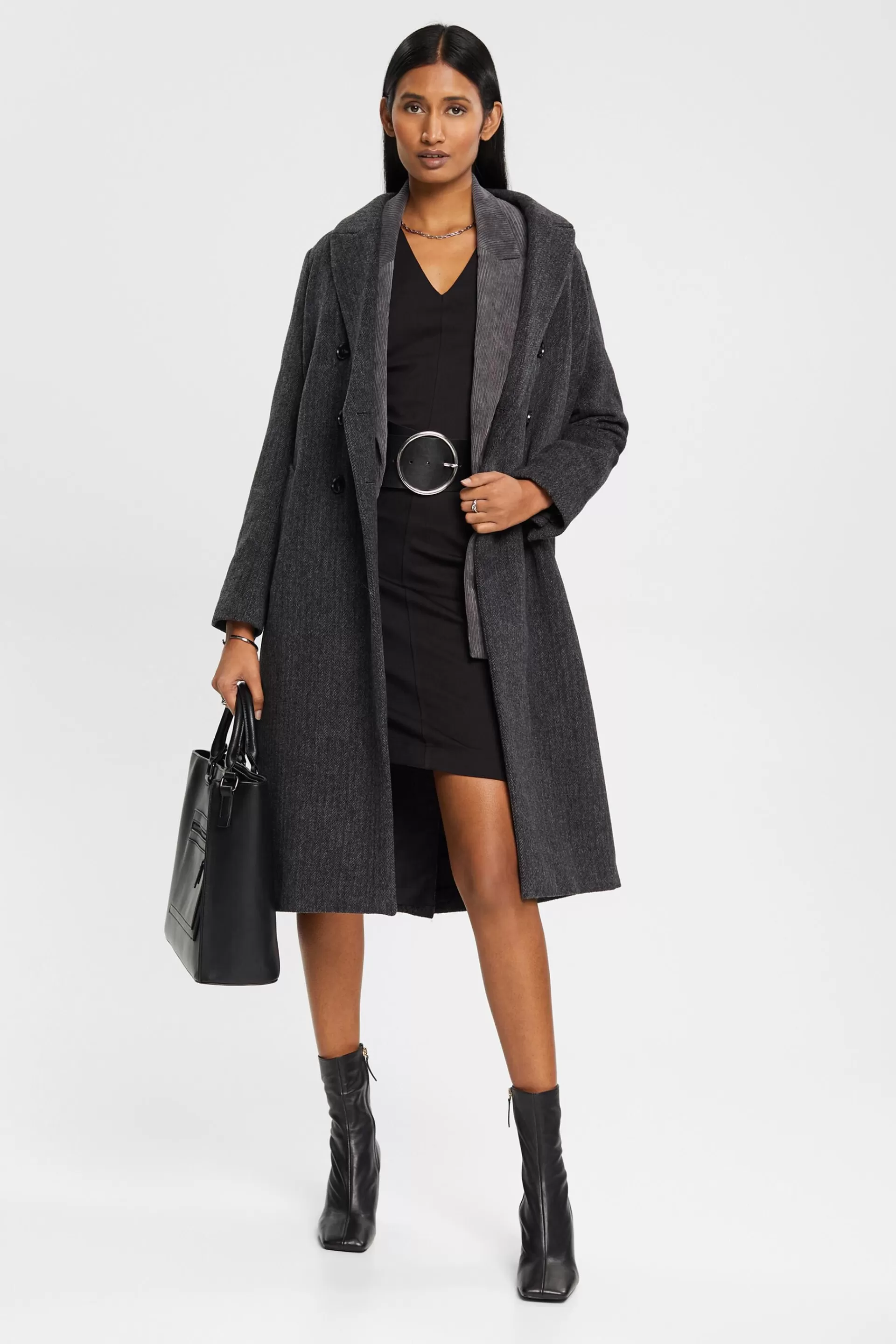 Minikleid mit V-Ausschnitt-ESPRIT Hot