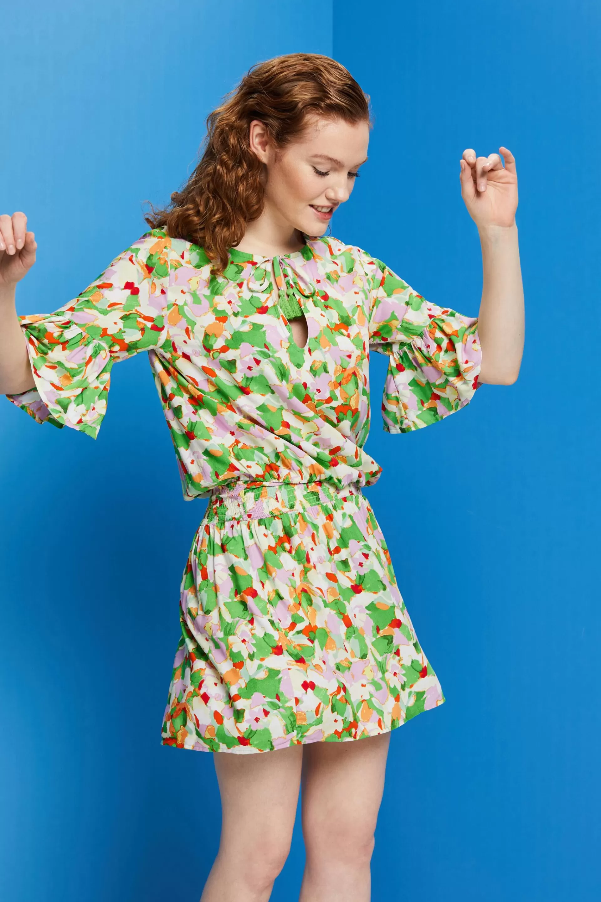 Mini-Strandkleid, LENZING™ ECOVERO™-ESPRIT Clearance