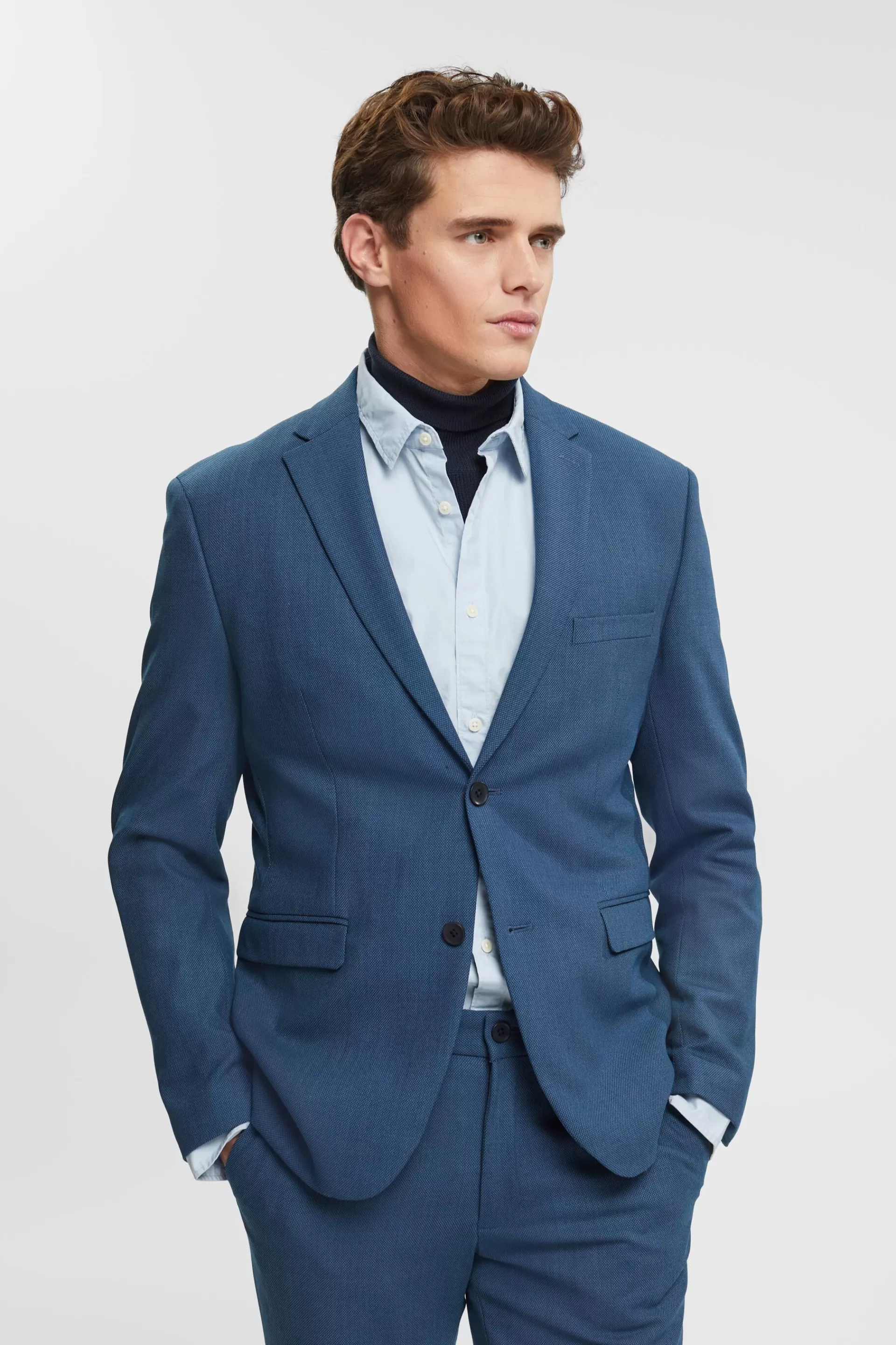 Mix & Match: Blazer mit Birdseye-Muster-ESPRIT Online