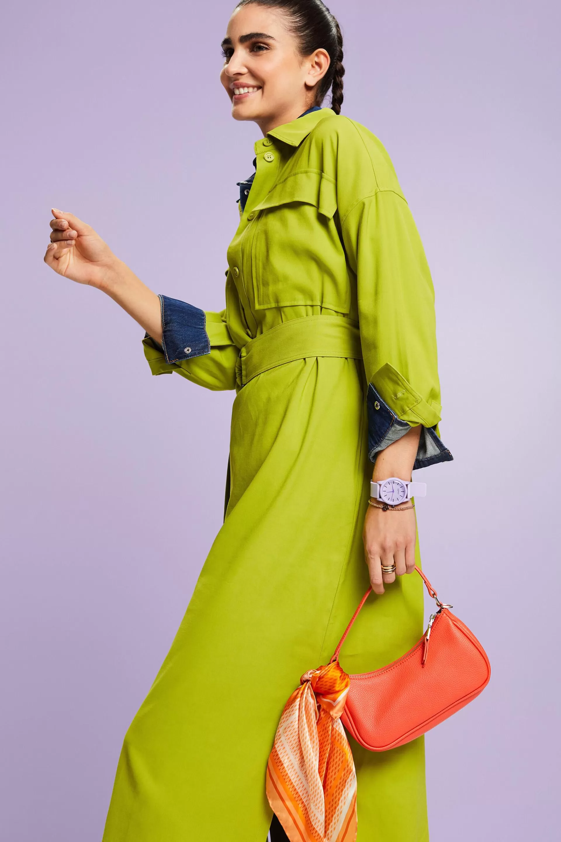 Oversize-Hemdblusenkleid in Midilänge-ESPRIT Flash Sale