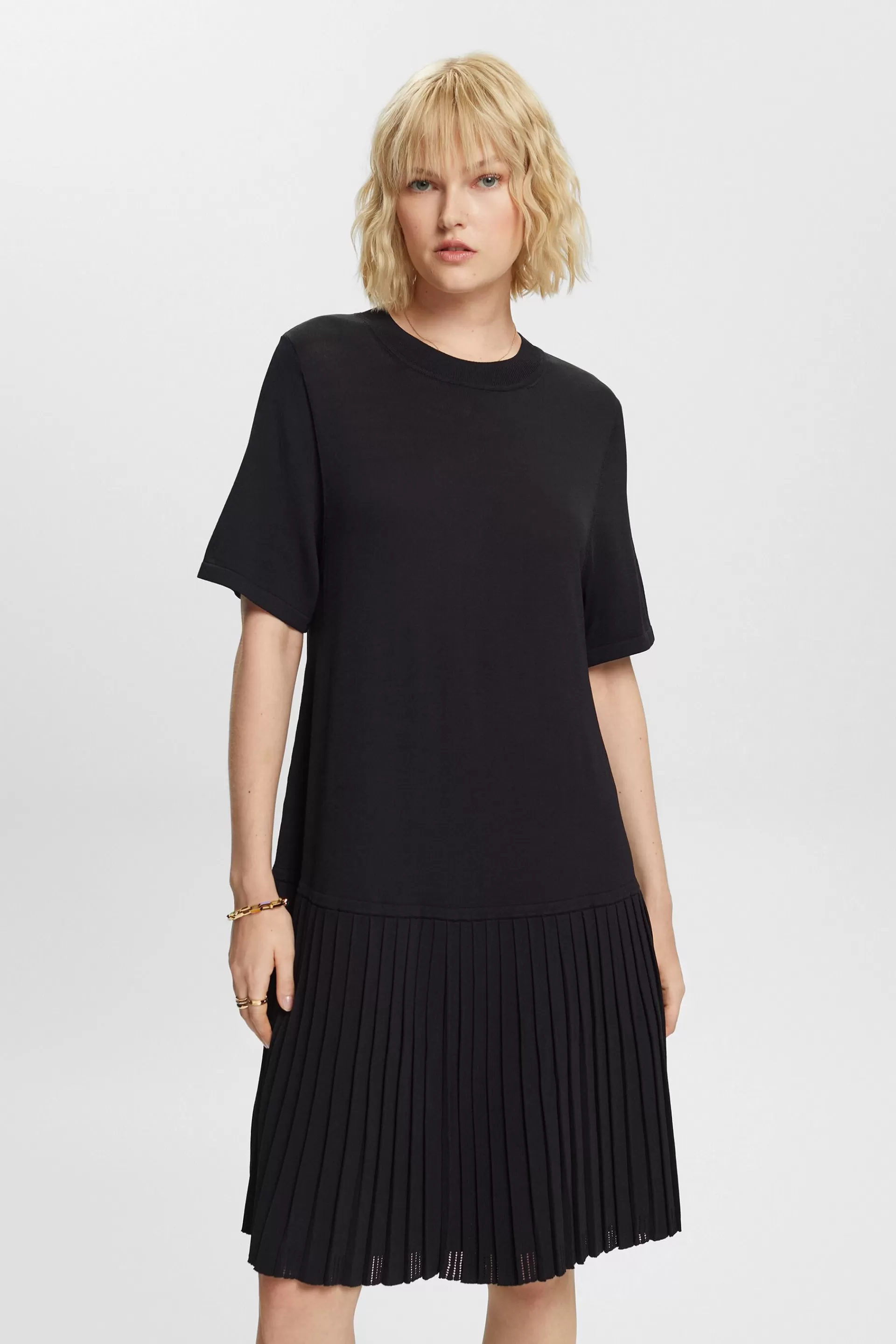 Plissiertes Kleid mit tiefer Taille-ESPRIT Clearance