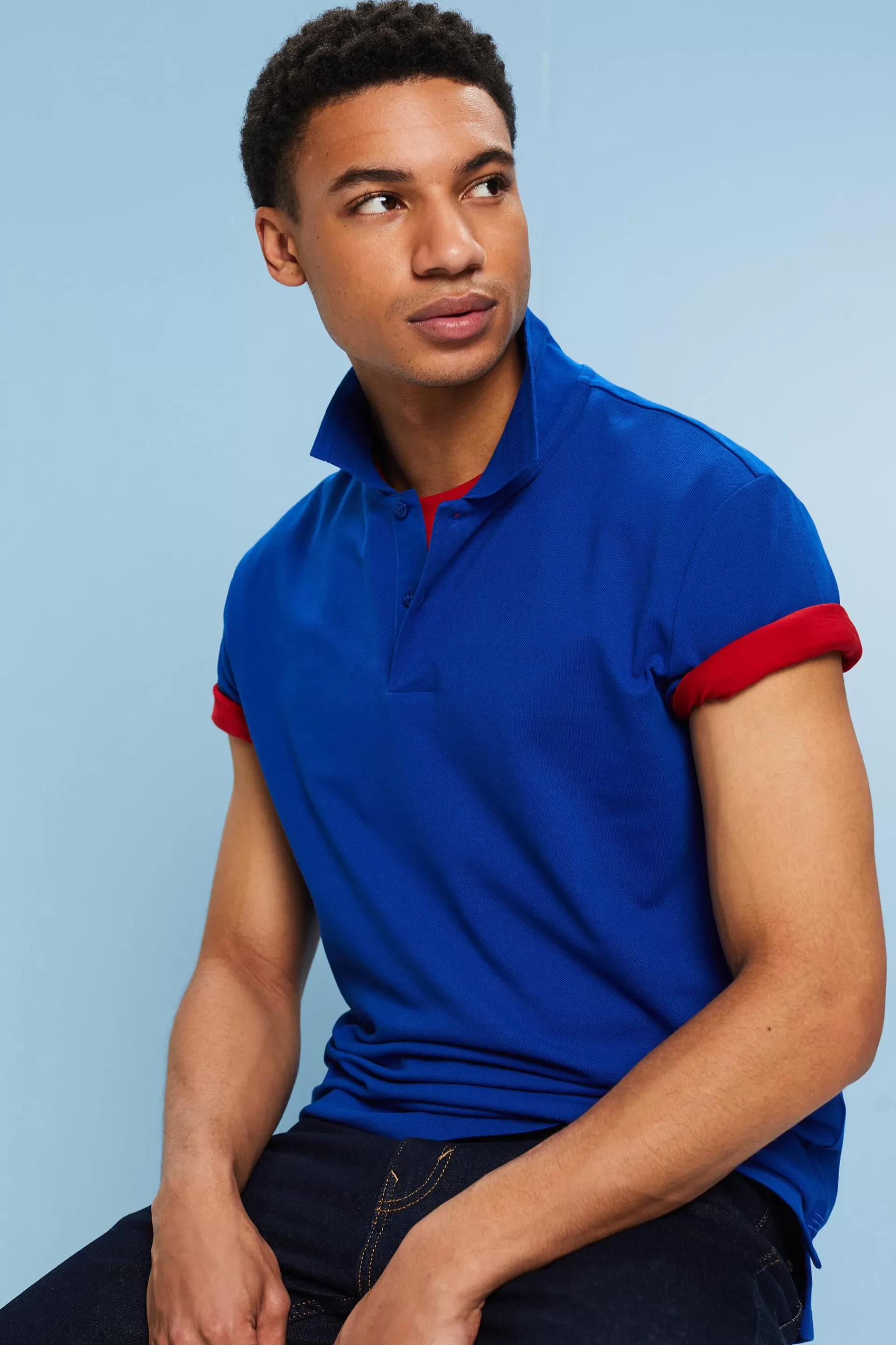 Poloshirt aus Baumwoll-Piqué-ESPRIT Cheap