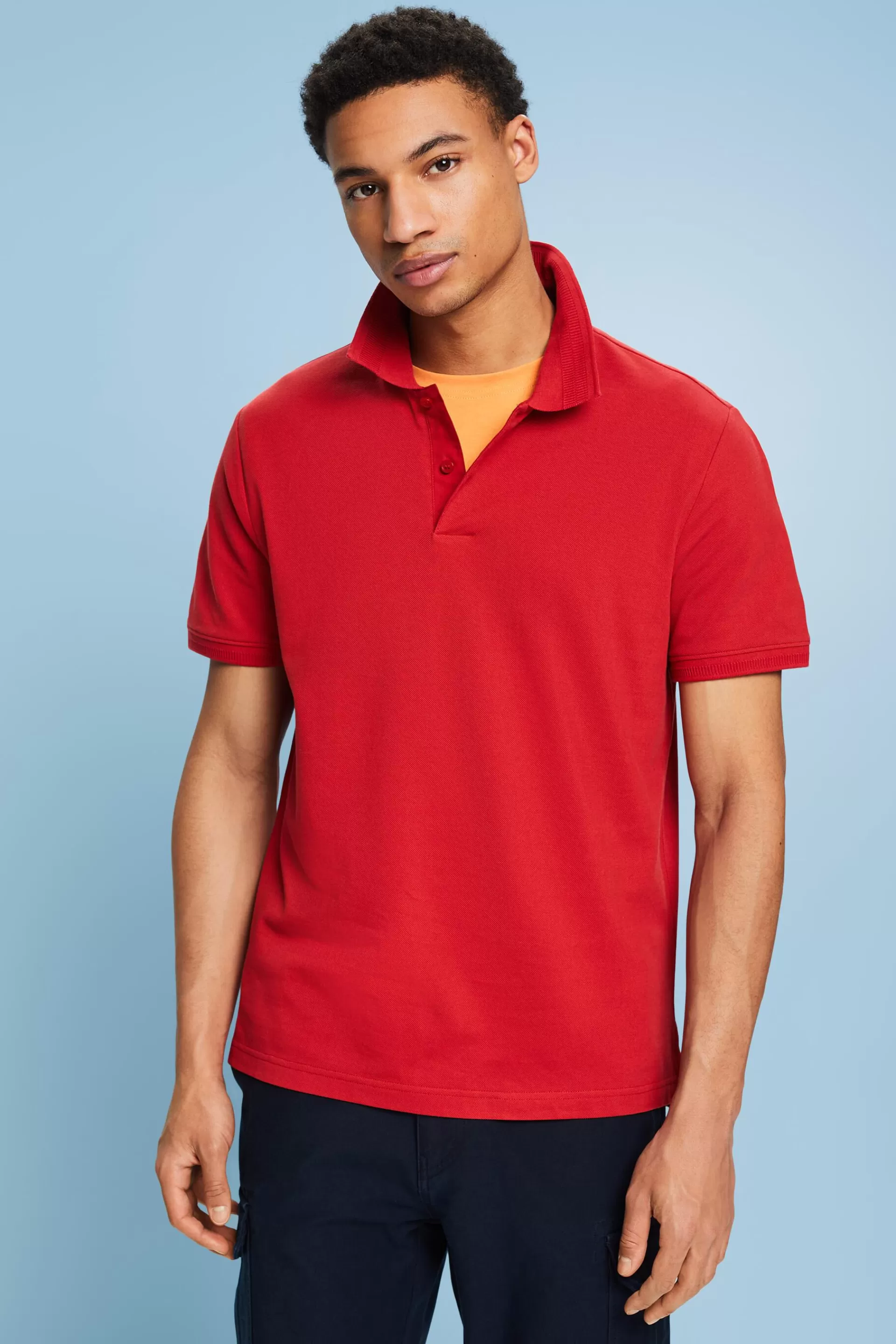 Poloshirt aus Baumwoll-Piqué-ESPRIT Clearance